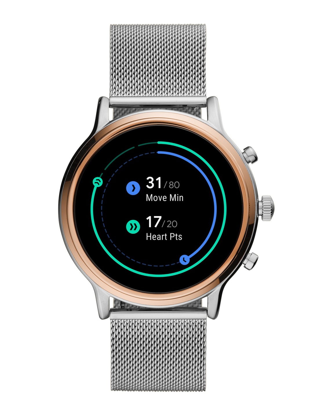 

Fossil Women Silver-Toned Solid Gen 5 Julianna HR Silver Smartwatch FTW6061