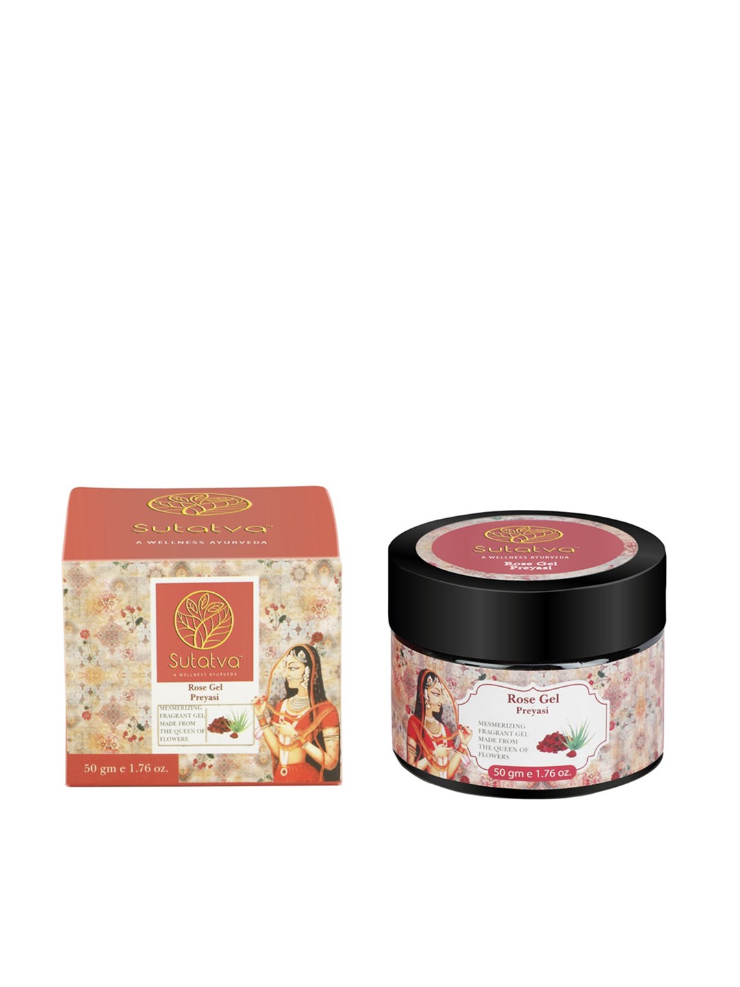 

Sutatva Red Handmade Rose Petal Gel