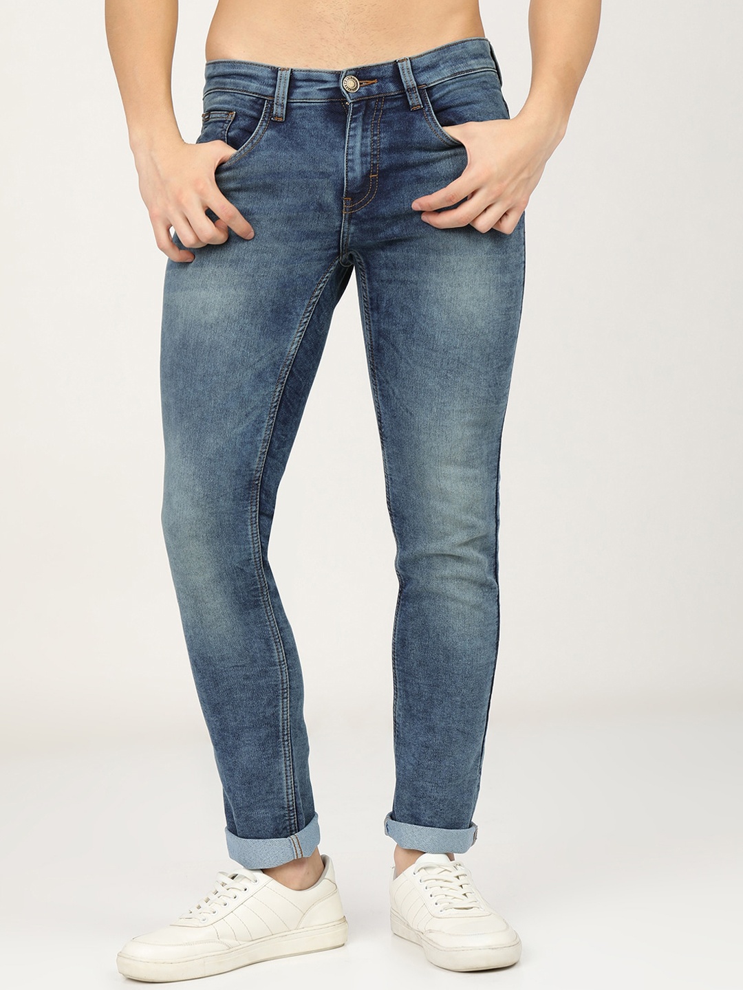 

HIGHLANDER Men Blue Slim Fit Heavy Fade Stretchable Jeans