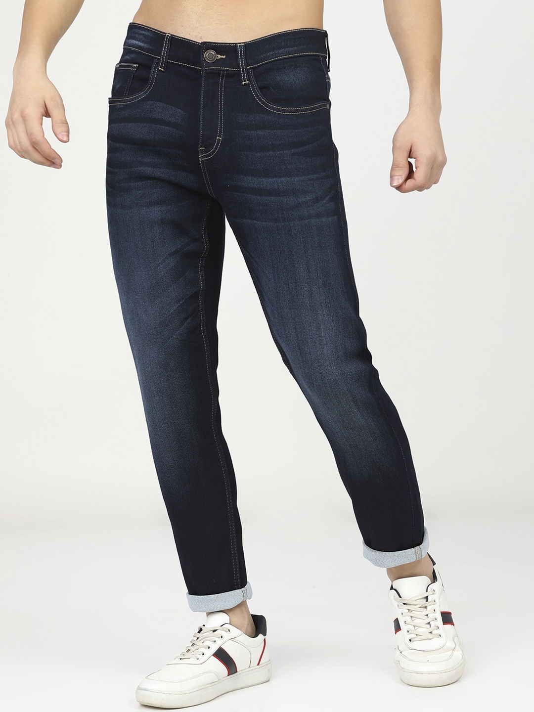 

HIGHLANDER Men Blue Tapered Fit Light Fade Stretchable Jeans