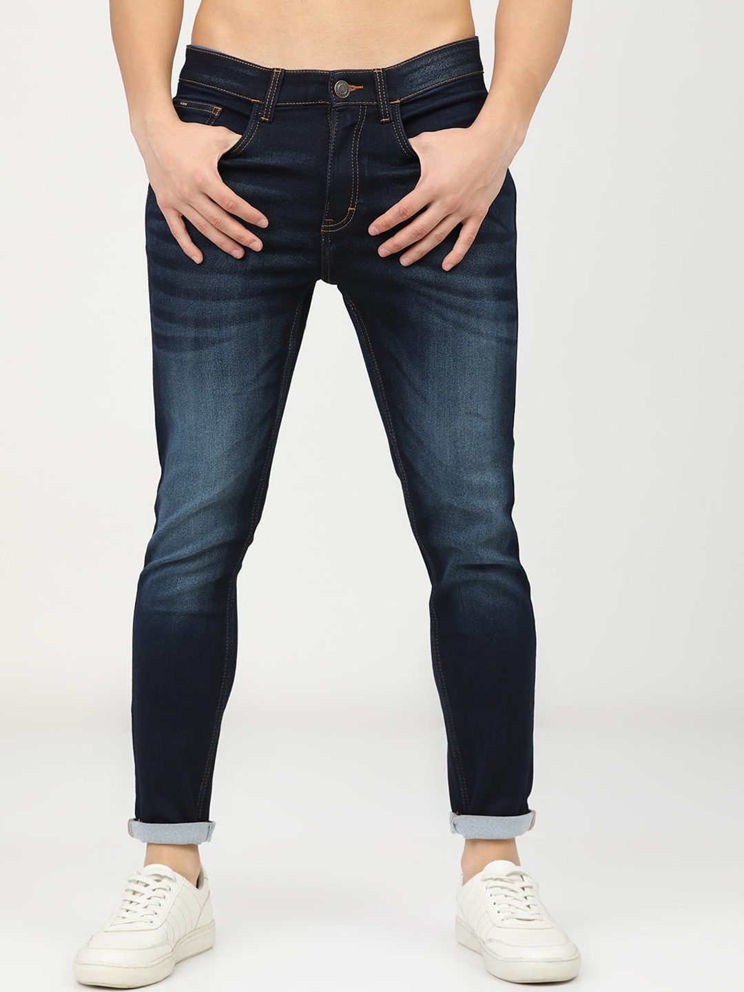 

HIGHLANDER Men Blue Tapered Fit Light Fade Stretchable Jeans