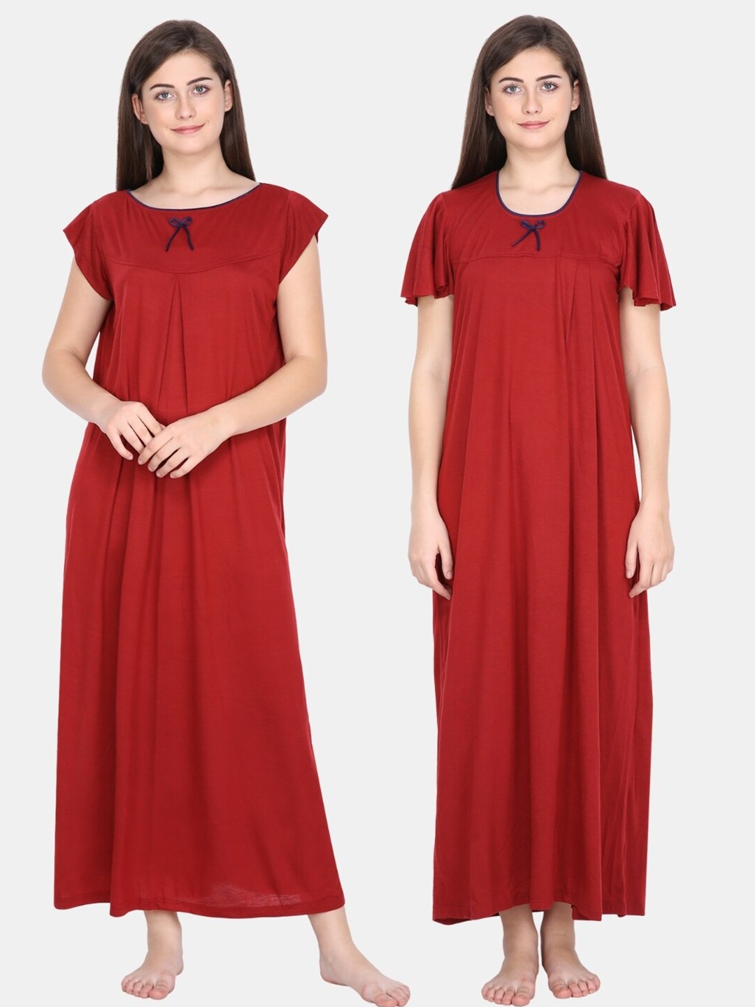 

Klamotten Pack of 2 Maroon Maxi Nightdress