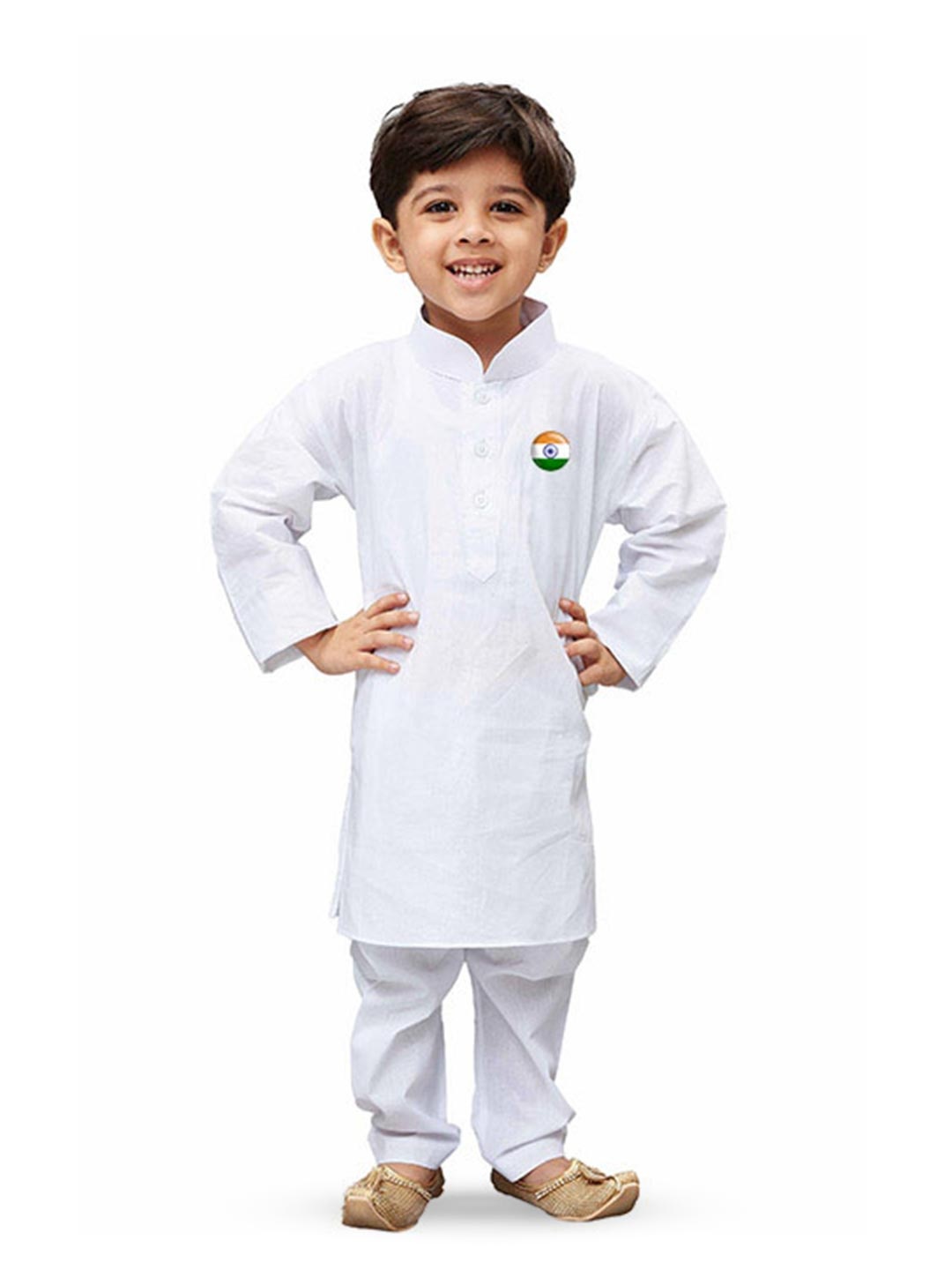 

JBN Creation Boys White Pure Cotton Kurta with Pyjamas