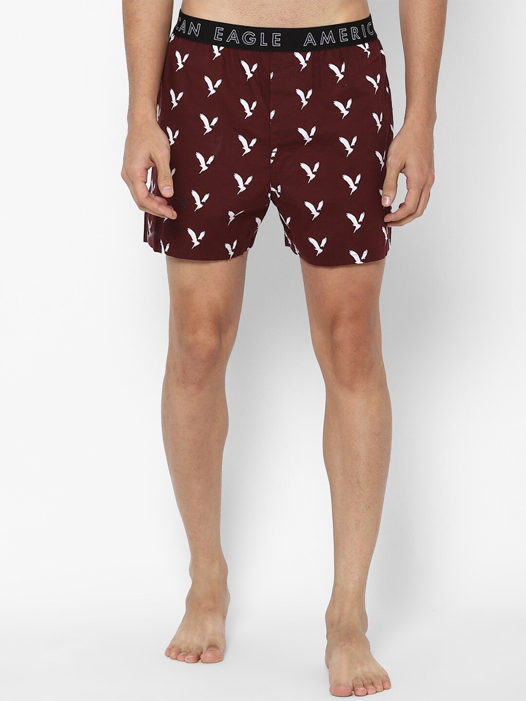 

AMERICAN EAGLE OUTFITTERS Men Burgundy Printed Boxers WEC0231101613