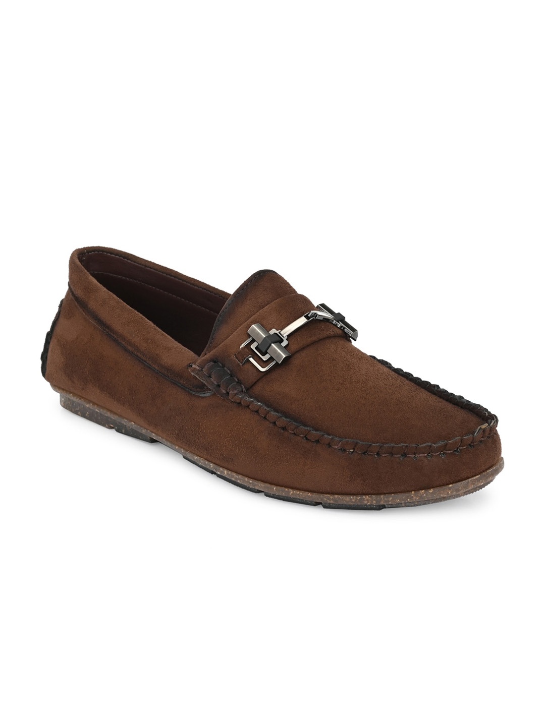 

Guava Men Brown Textured Loafers