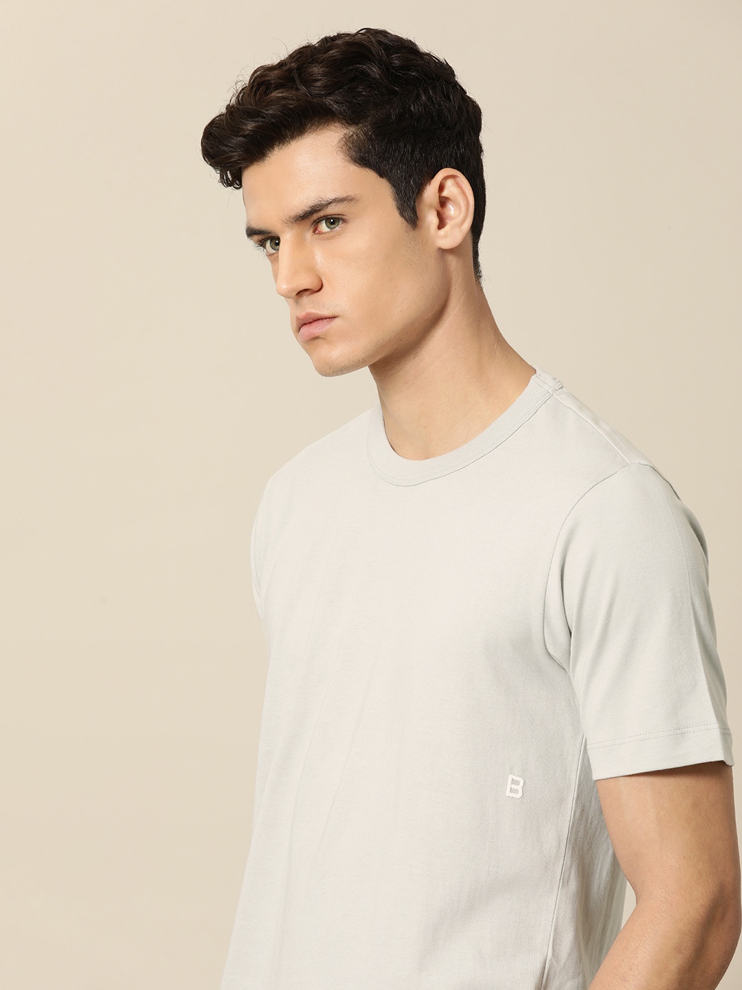 

Mr Bowerbird Men Plan B Embroidered T-shirt, Grey