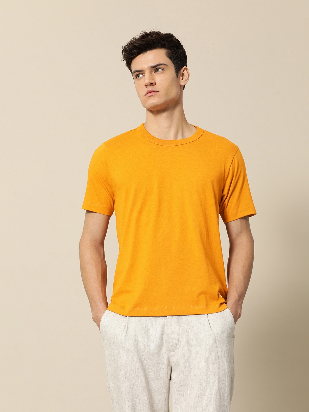 

Mr Bowerbird Men Plan B Embroidered T-shirt, Mustard