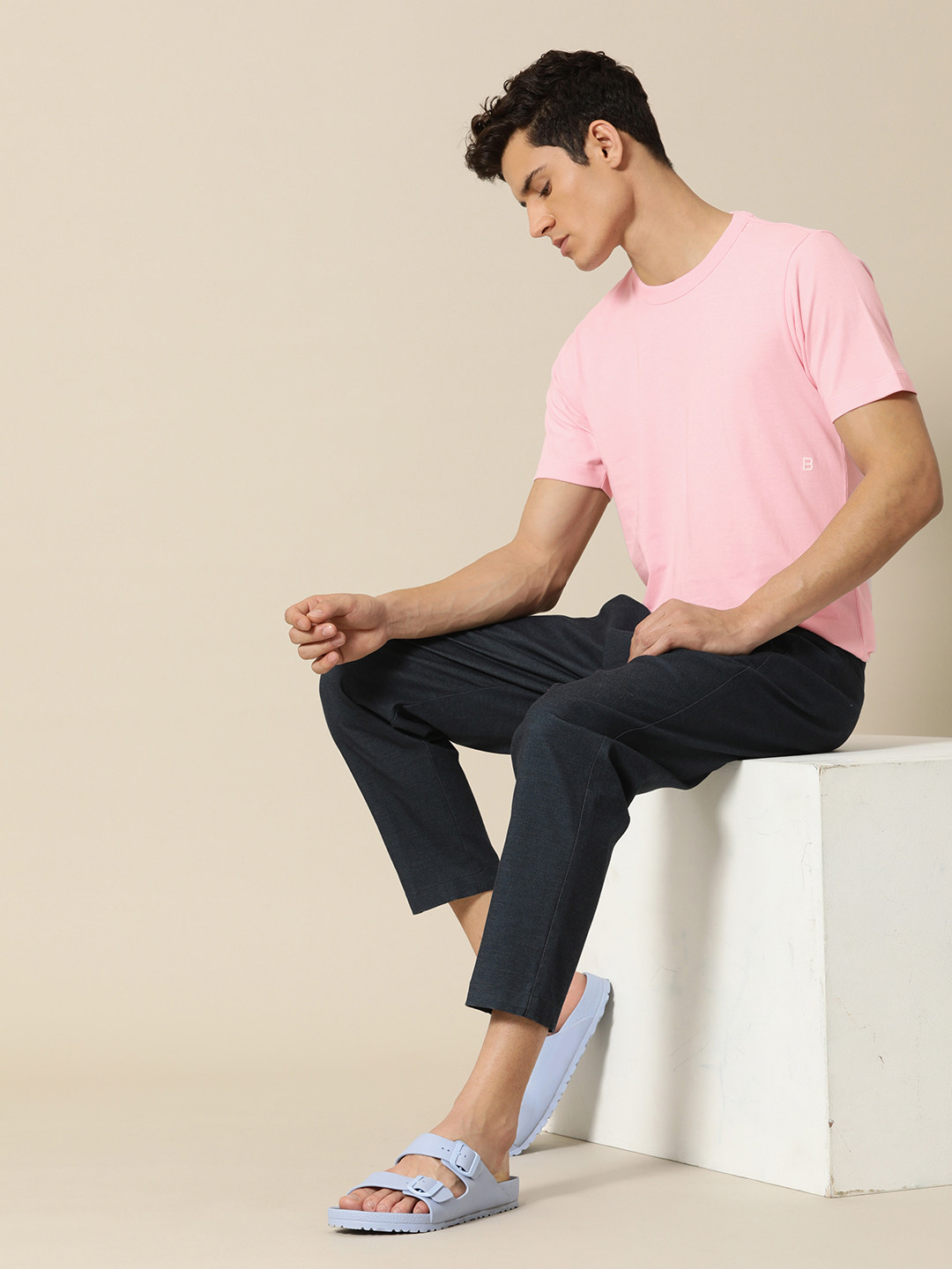 

Mr Bowerbird Men Plan B Embroidered T-shirt, Pink