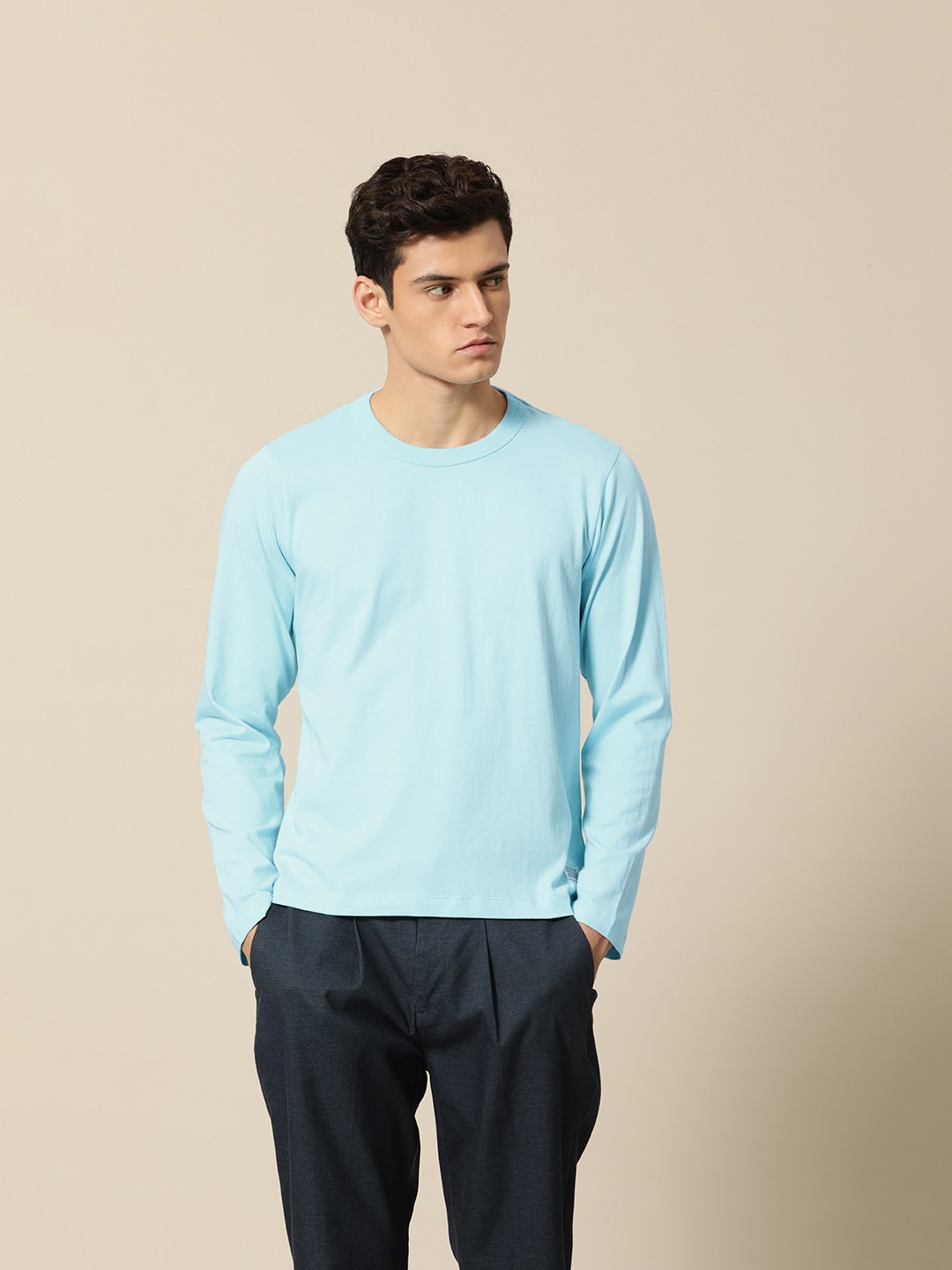 

Mr Bowerbird Men Plan B Embroidered Full Sleeve T-shirt, Blue