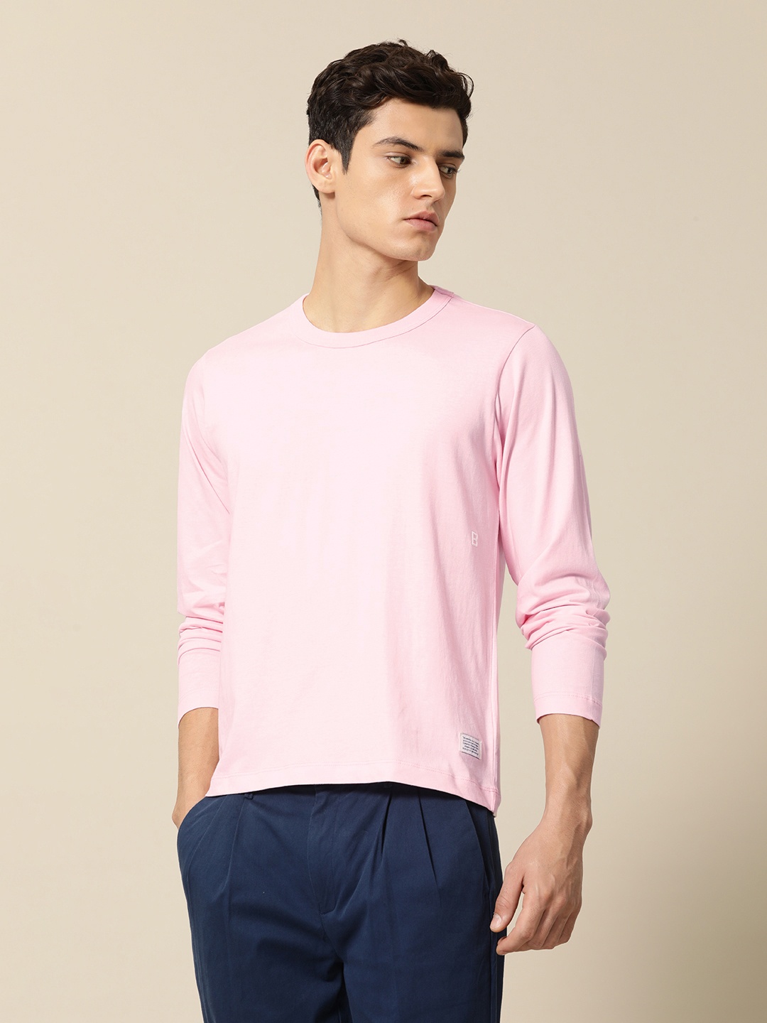 

Mr Bowerbird Men Plan B Embroidered Full Sleeve T-shirt, Pink