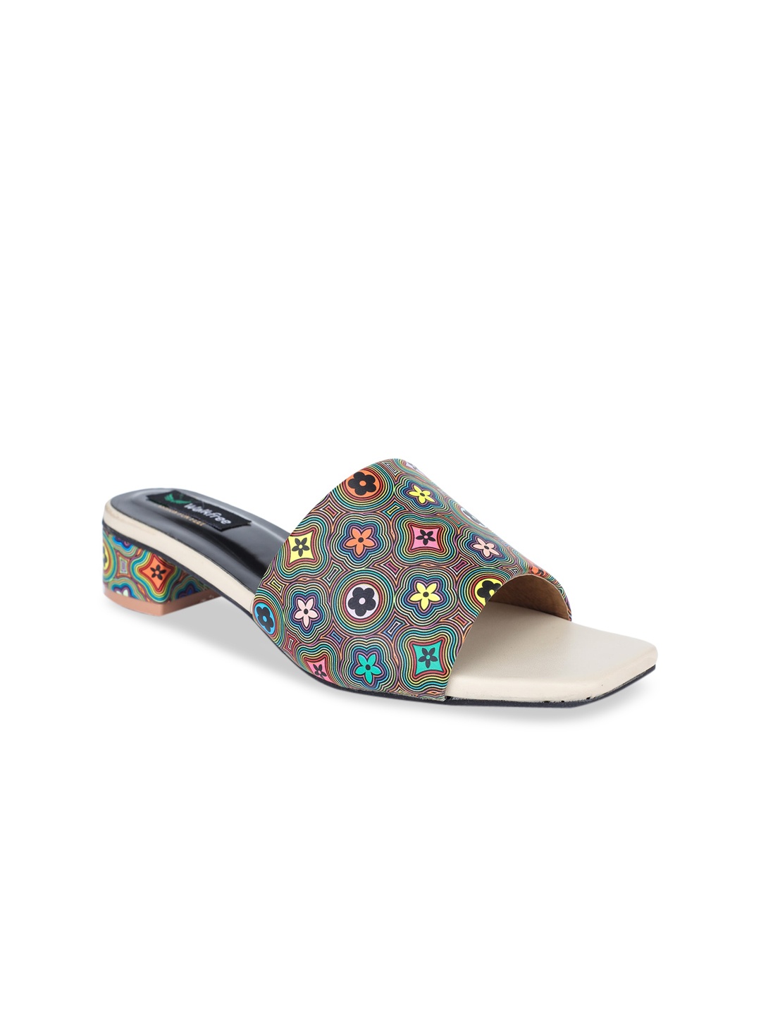 

Walkfree Green Block Sandals, Multi