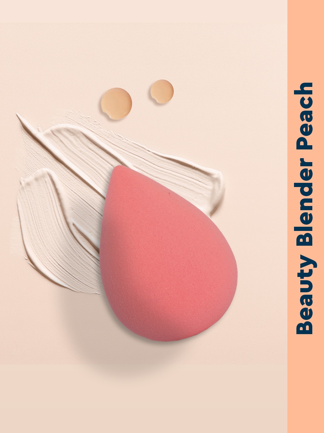 

GUBB Peach-Coloured Solid Teardrop Makeup Beauty Blender