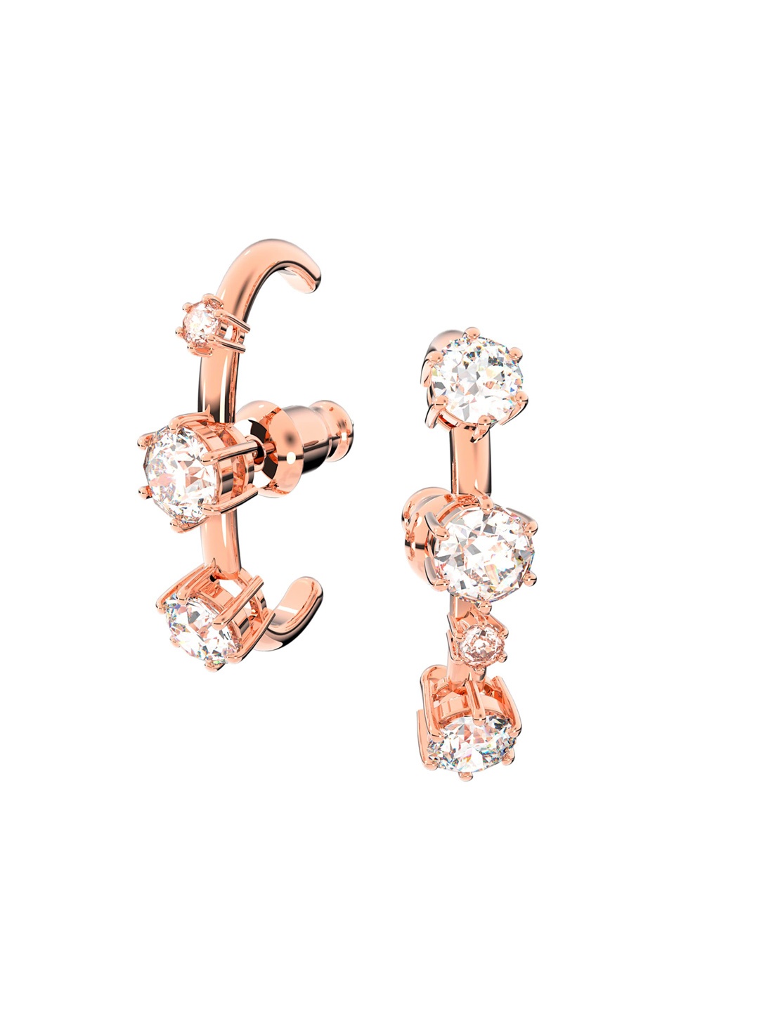 

SWAROVSKI White & Gold-Toned Quirky Studs Earrings