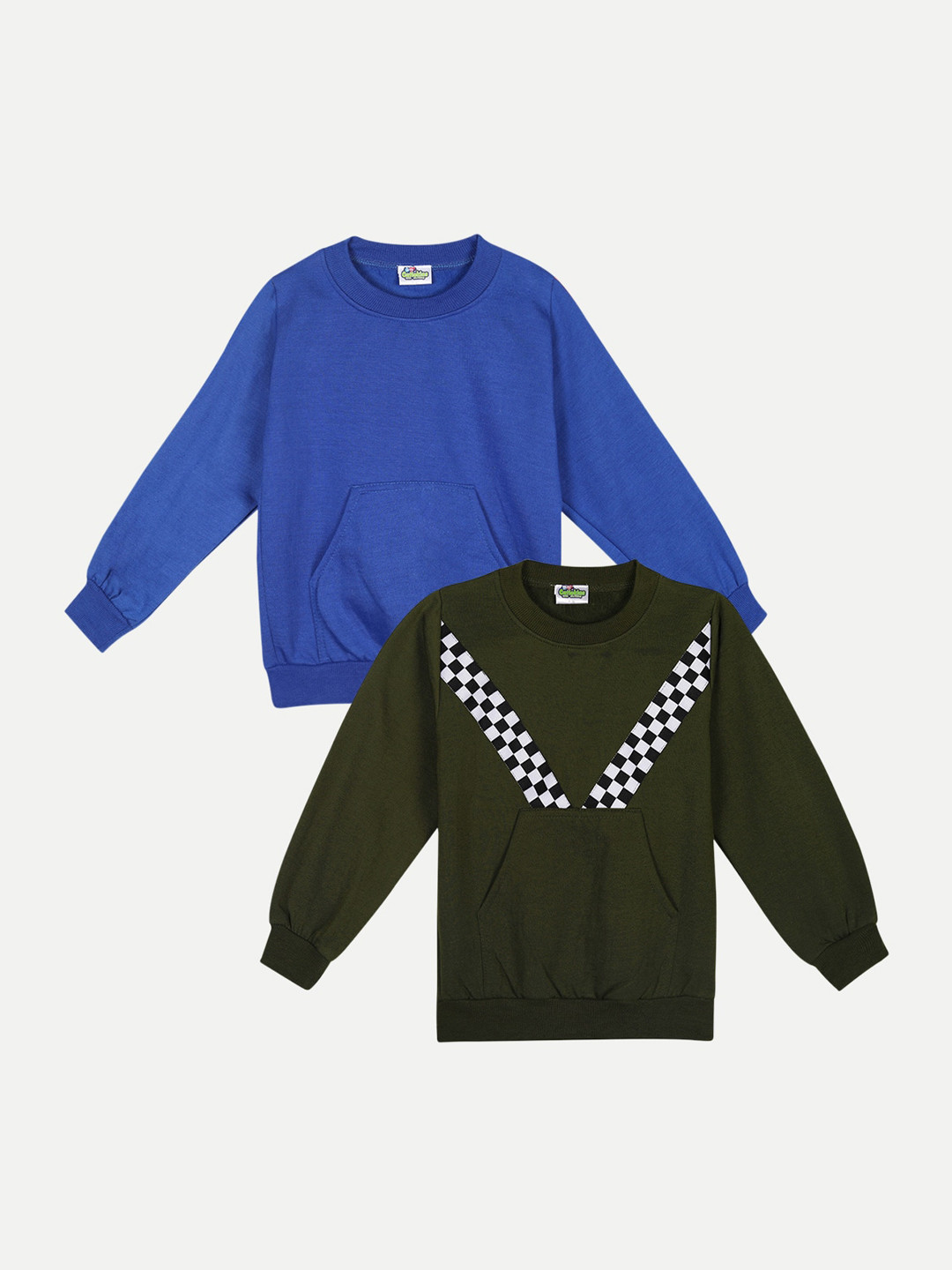 

Cutiekins Unisex Kids Blue & Black Pack Of 2 Sweatshirt
