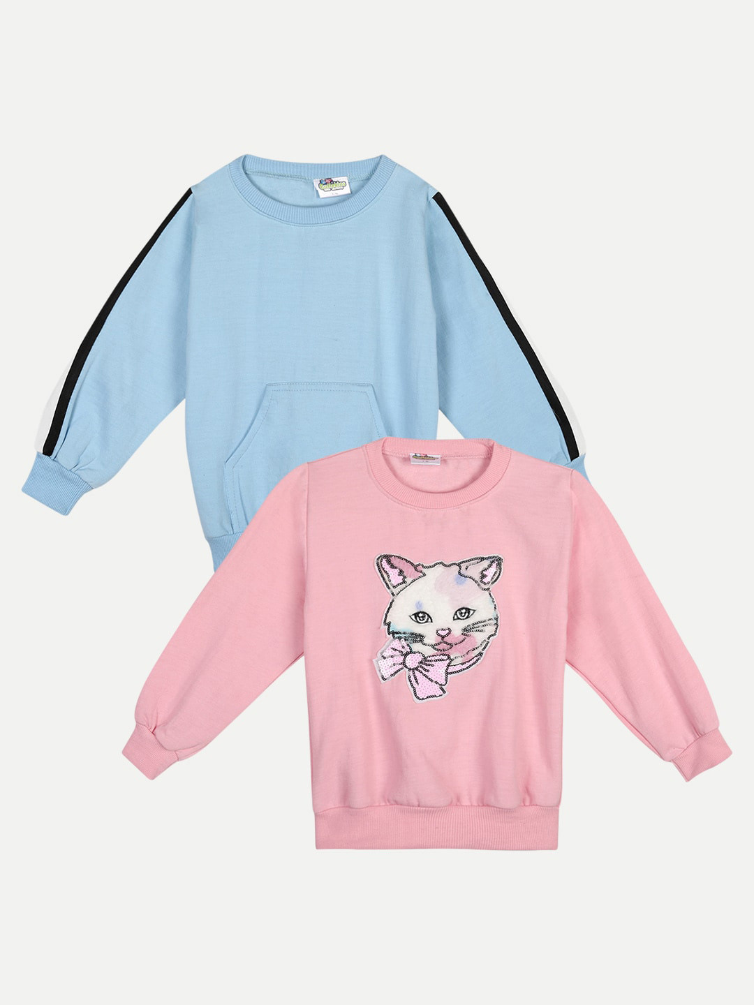 

Cutiekins Unisex Kids Turquoise Blue Printed Sweatshirt
