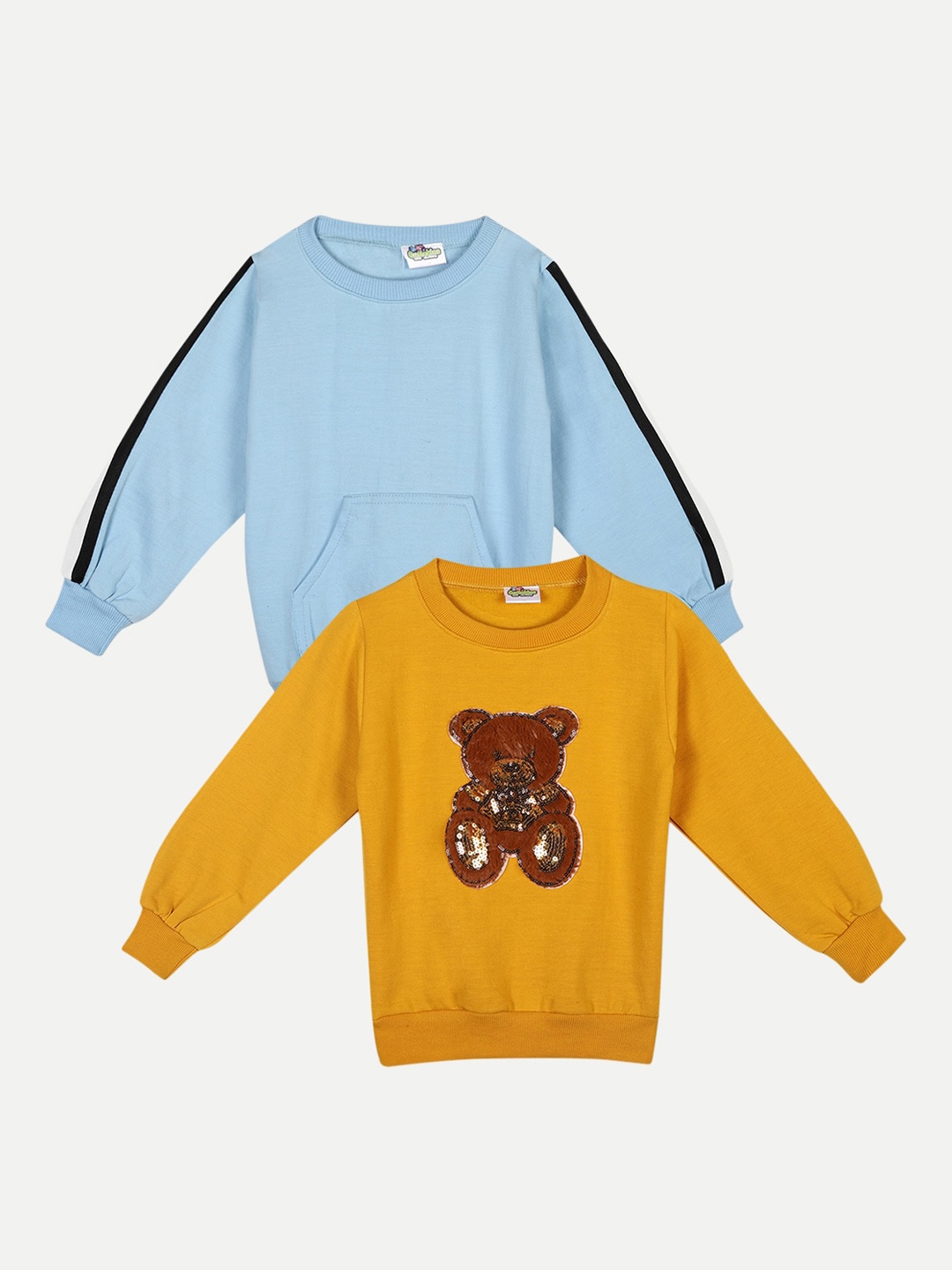 

Cutiekins Unisex Kids Turquoise Blue Fleece Printed Sweatshirt