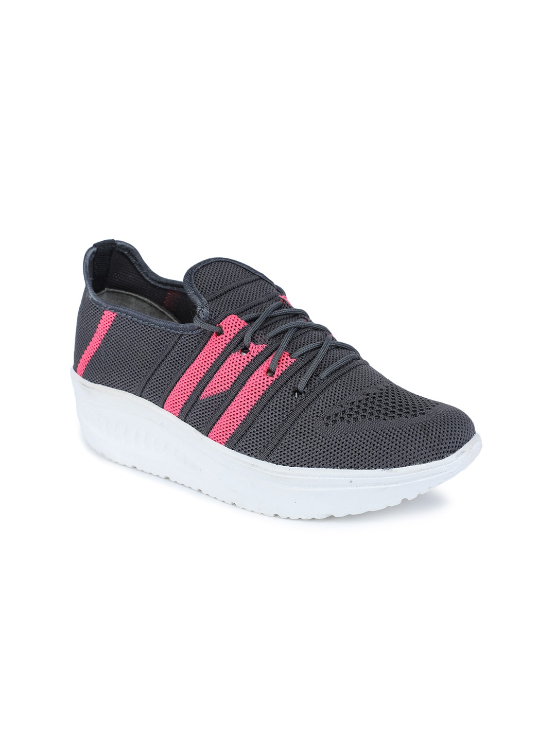 

Walkfree Women Grey & Pink Striped Flatforms