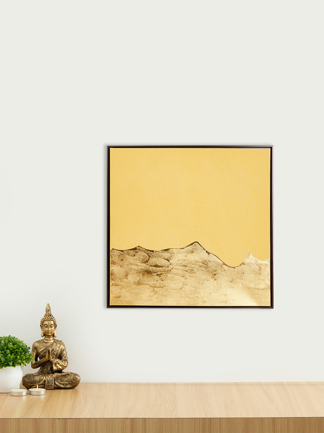

Home Centre Yellow Abstract Ocher Wall Art