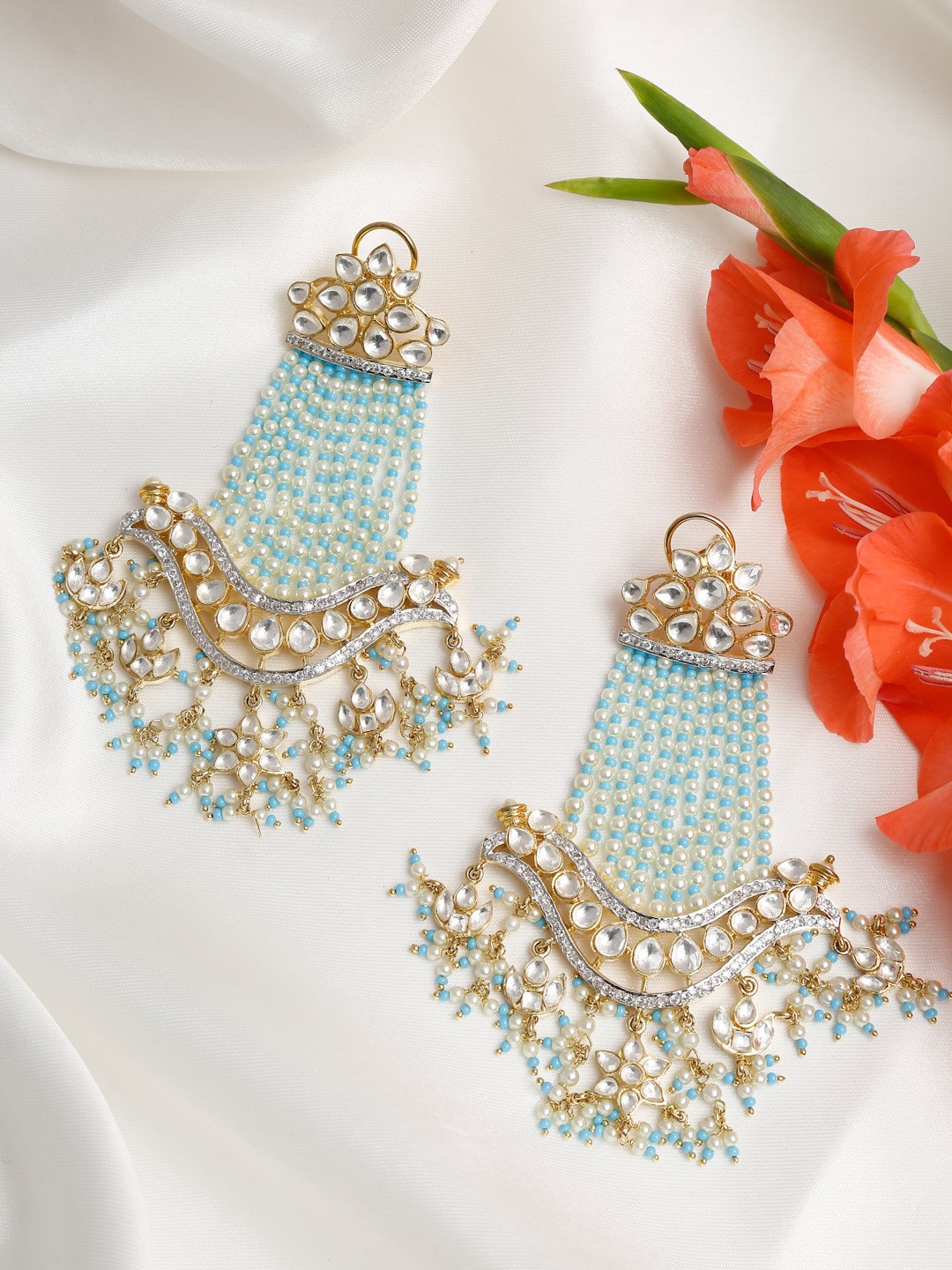 

Ruby Raang Blue Contemporary Drop Earrings