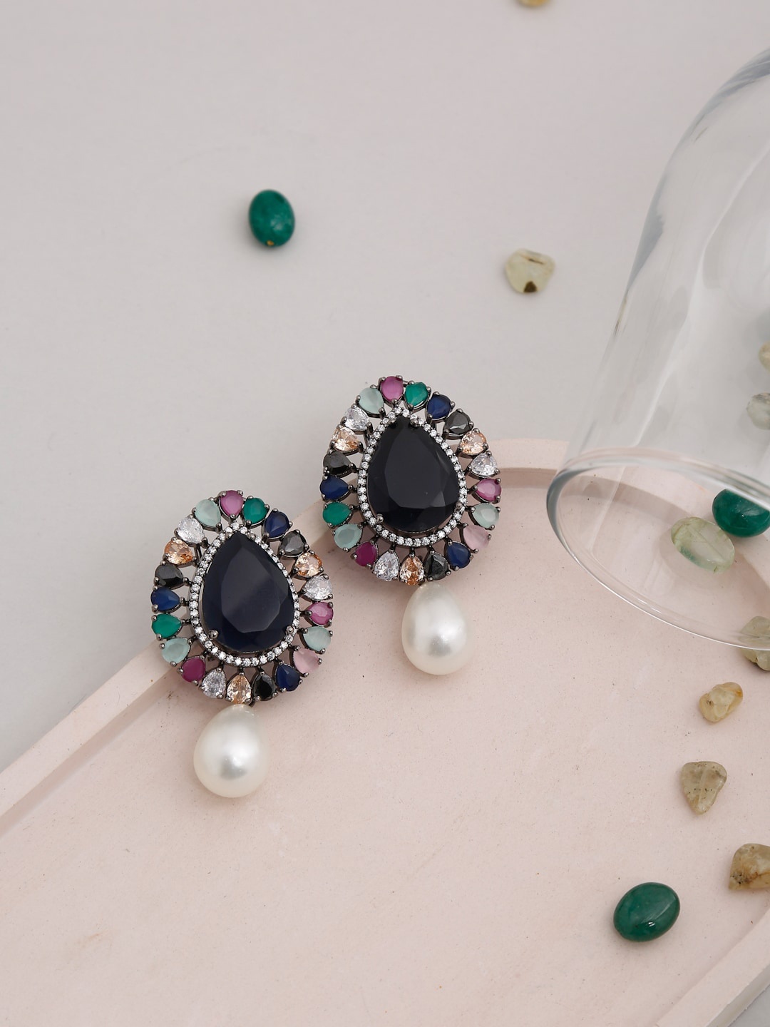 

Ruby Raang Multicoloured Contemporary Studs Earrings, Multi