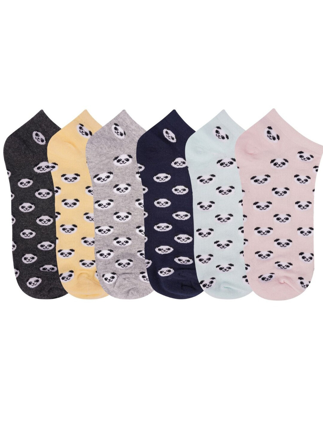 

N2S NEXT2SKIN Women Pack Of 6 Assorted Ankle-Length Socks