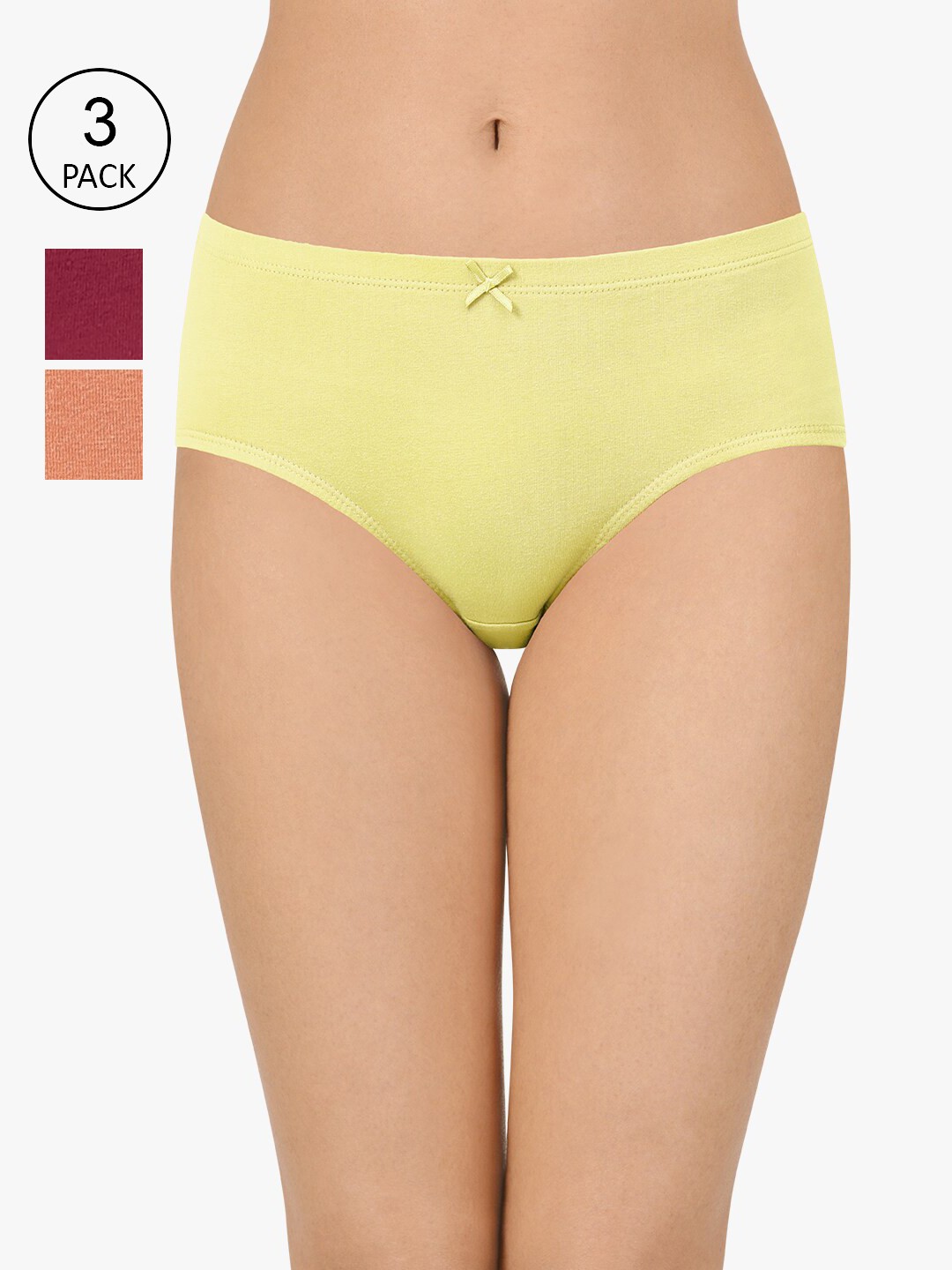 

Amante Women Pack Of 3 Mid-Rise Hipster Brief - PPK43005, Assorted