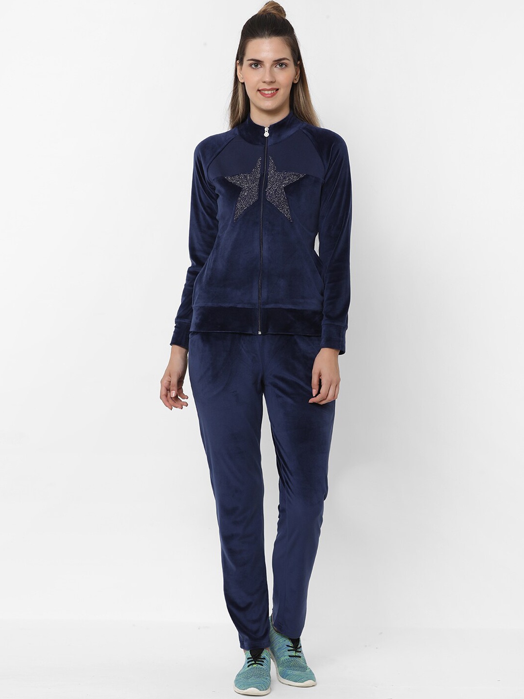 

Sweet Dreams Women Navy Blue Solid Tracksuits