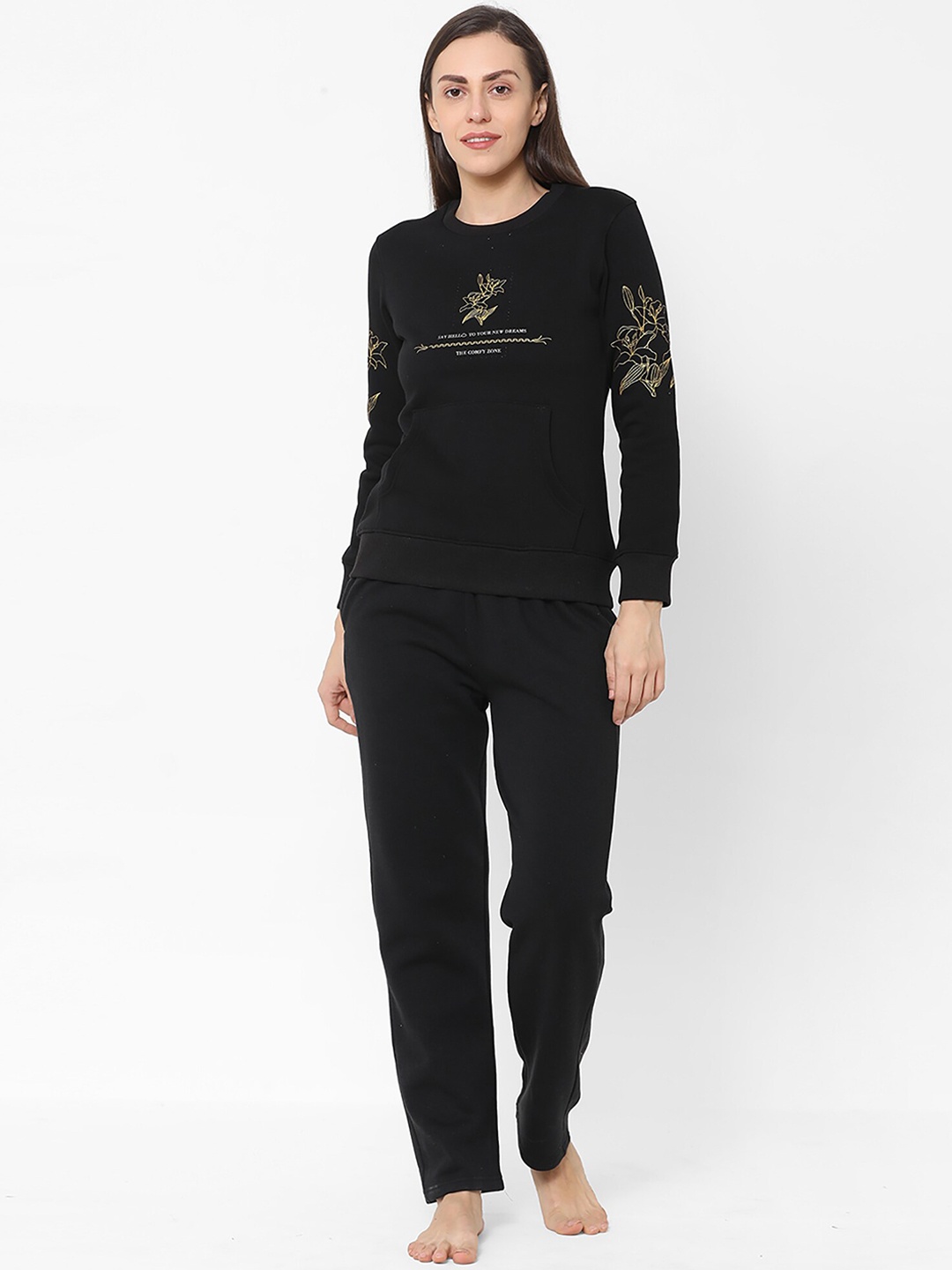 

Sweet Dreams Women Black Printed Night suit