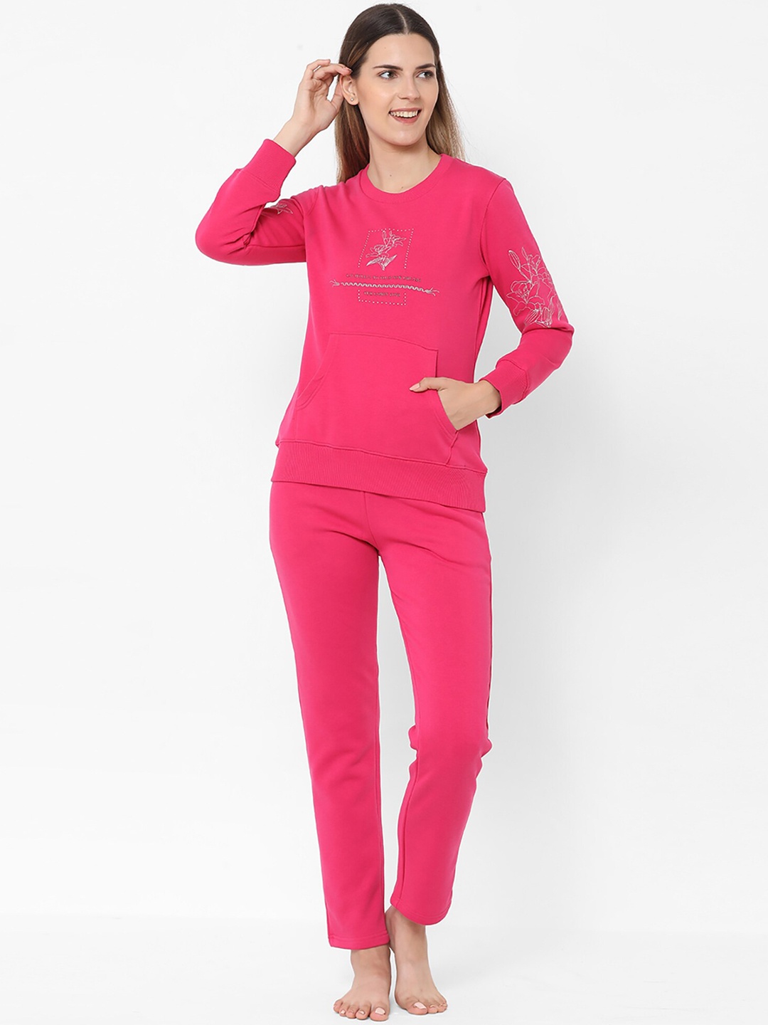 

Sweet Dreams Women Pink Printed Night suit