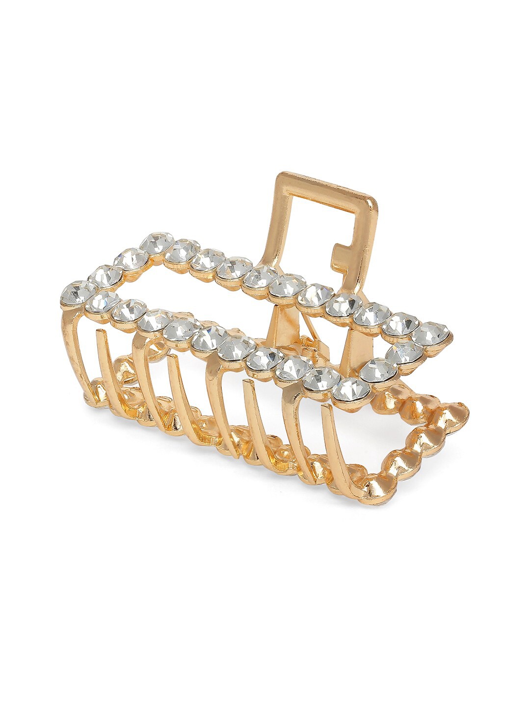

BELLEZIYA Women Gold-Toned & White Alligator Hair Clip