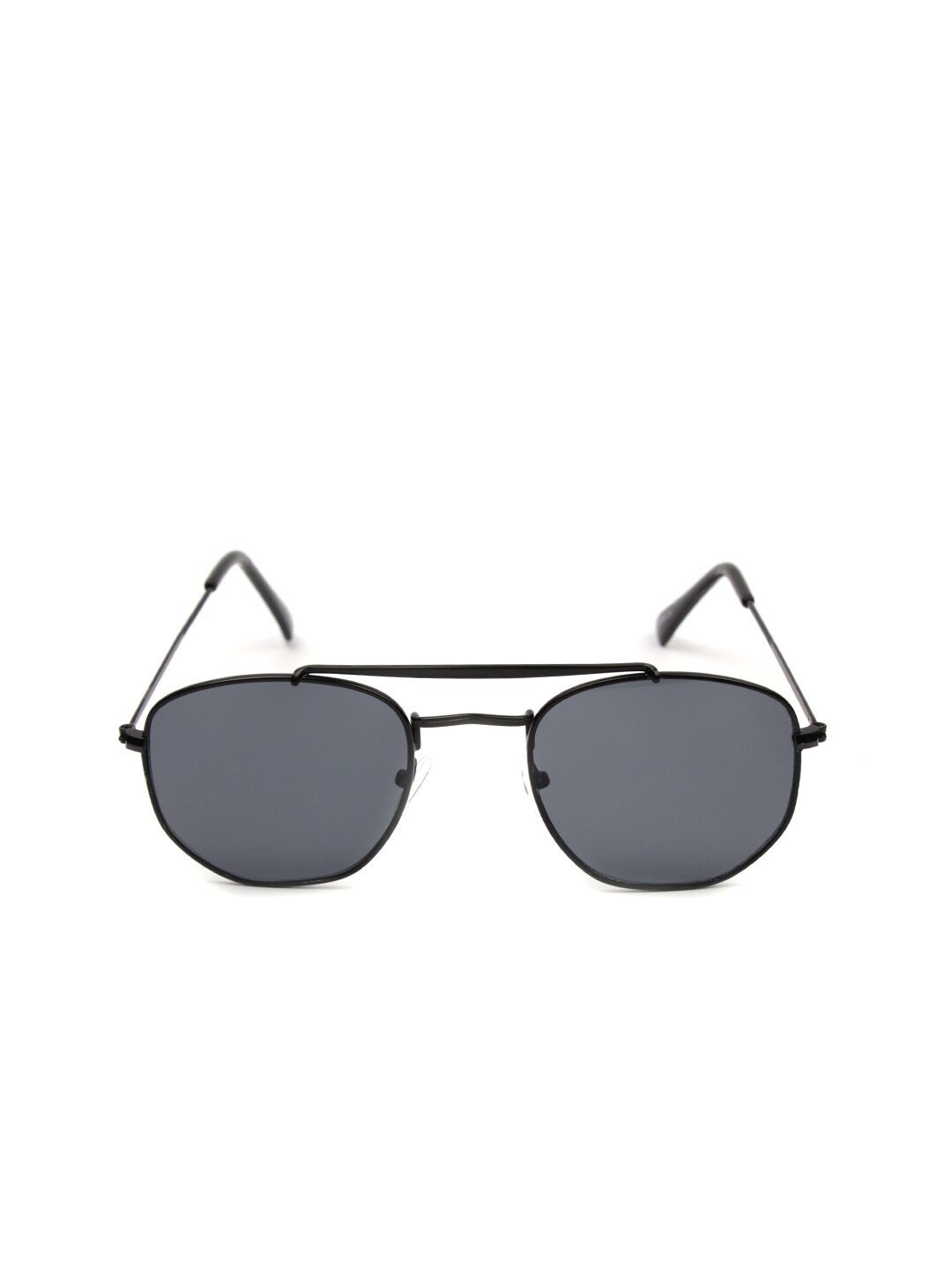 

FUZOKU Unisex Black Lens & Black Oval Sunglasses