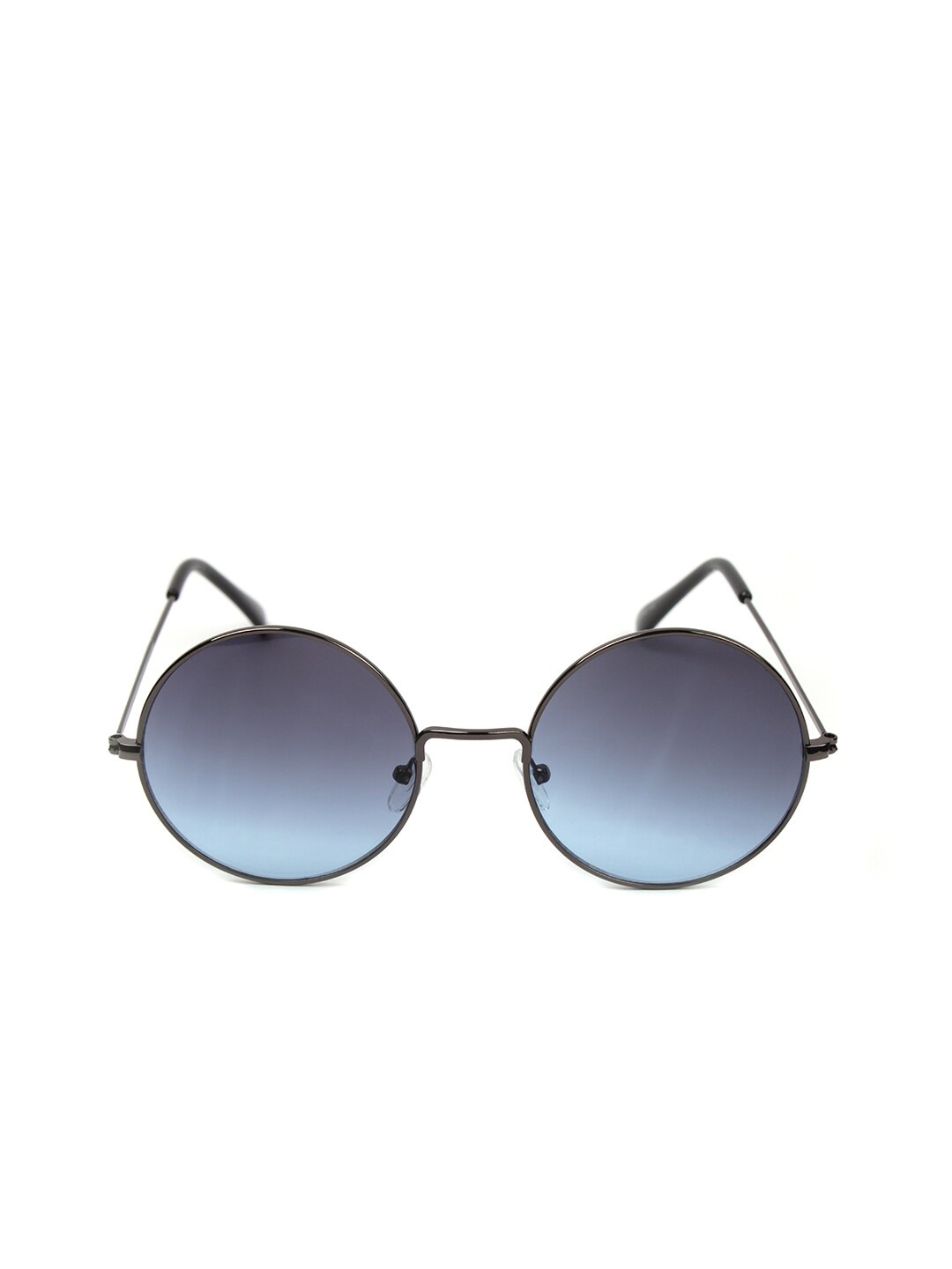 

FUZOKU Unisex Blue Lens & Gunmetal-Toned Round Sunglasses FZKSS2020SG0303