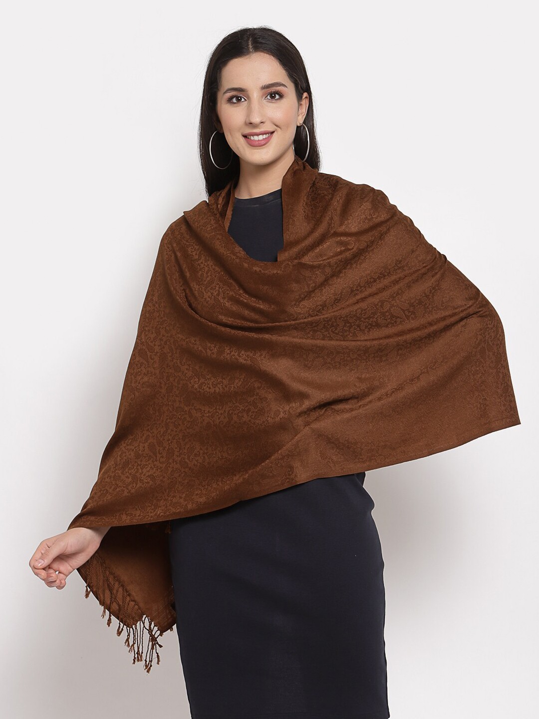 

Pashtush Women Brown Printed Stole