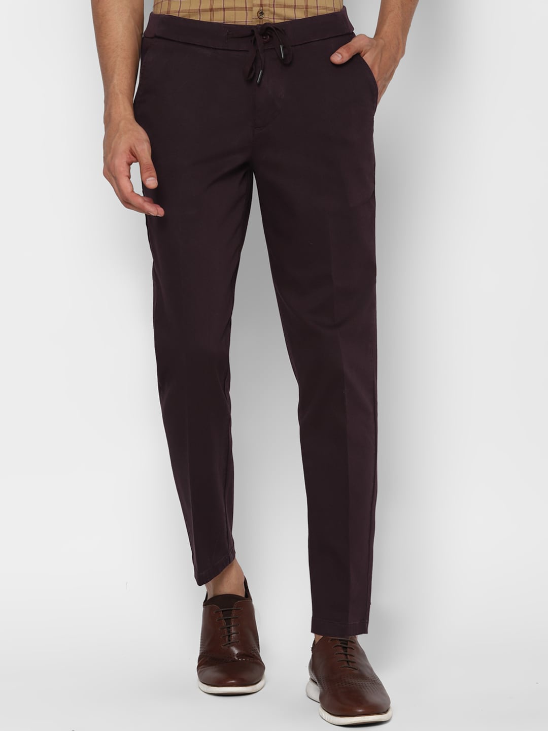 

Allen Solly Sport Men Burgundy Slim Fit Chinos Trousers