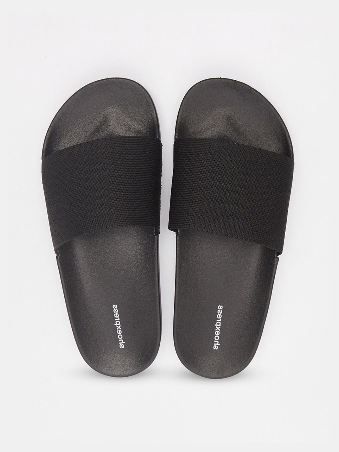 

shoexpress Women Black Rubber Sliders