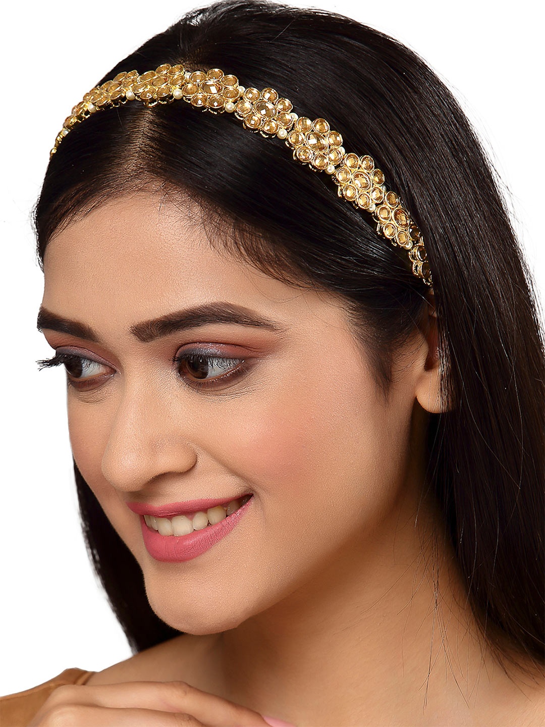 

KARATCART Women Gold-Toned Embellished Hairband