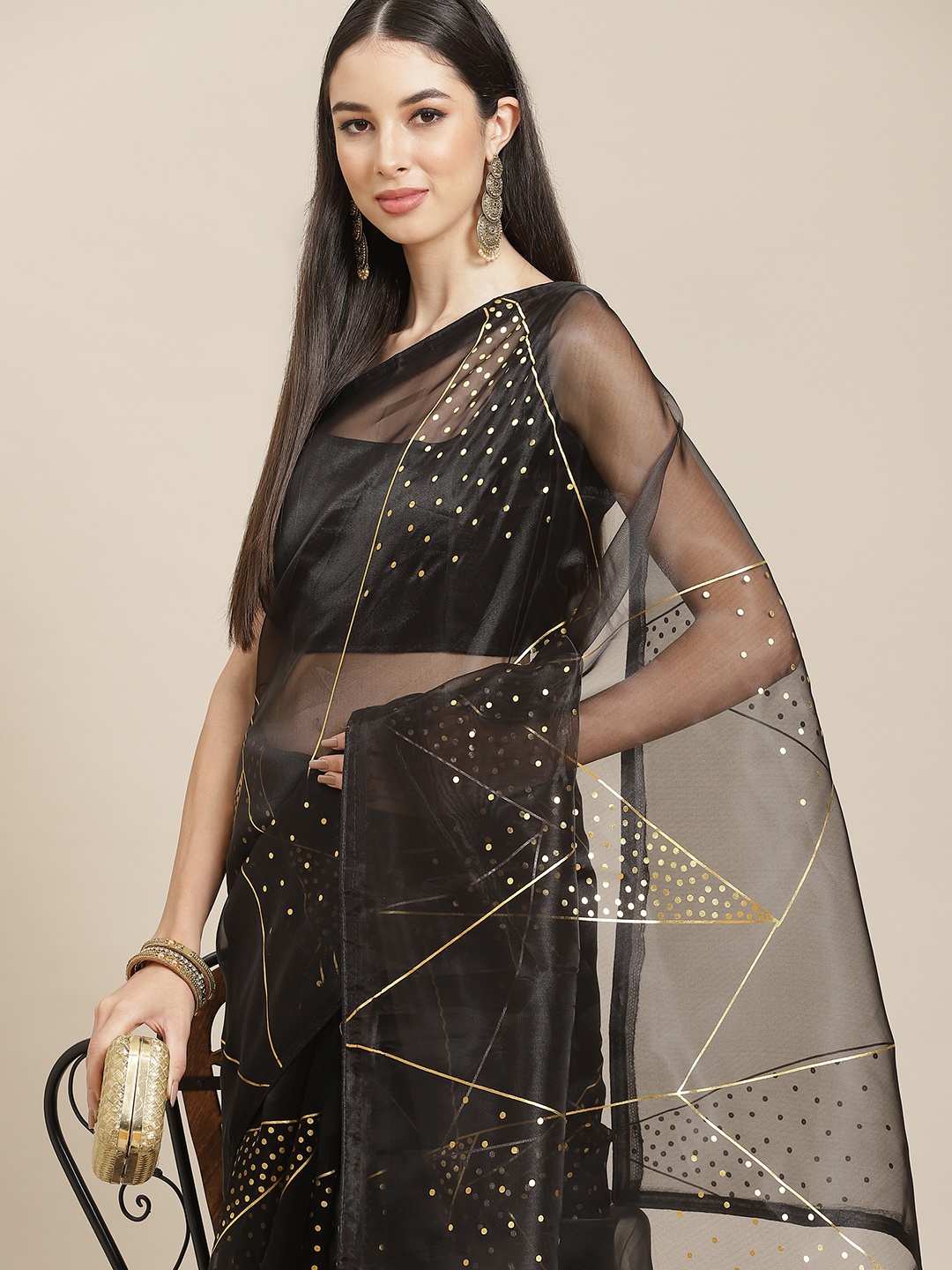 

Anouk Black Organza Saree