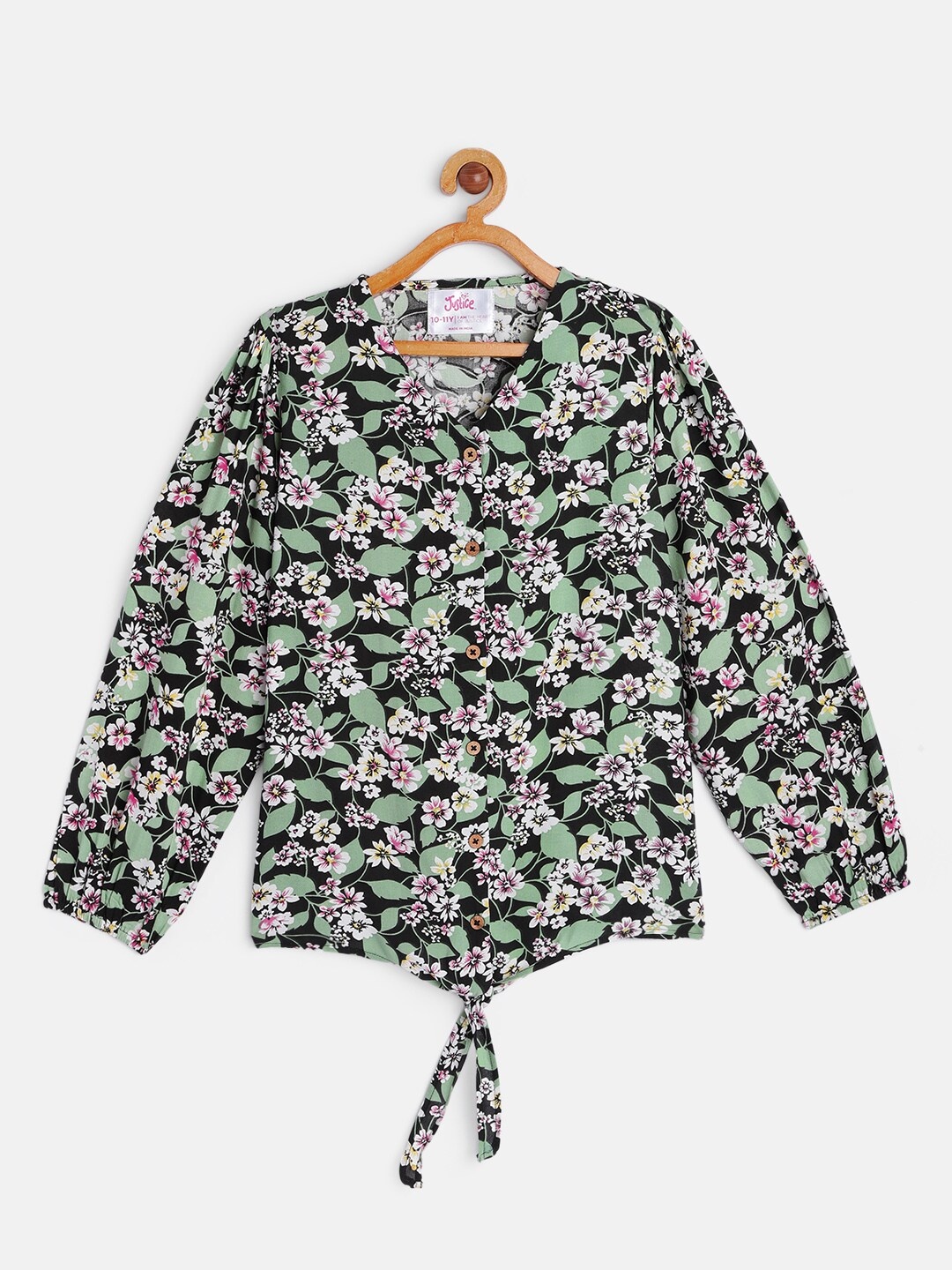 

JUSTICE Multicoloured Floral Shirt Style Top, Multi