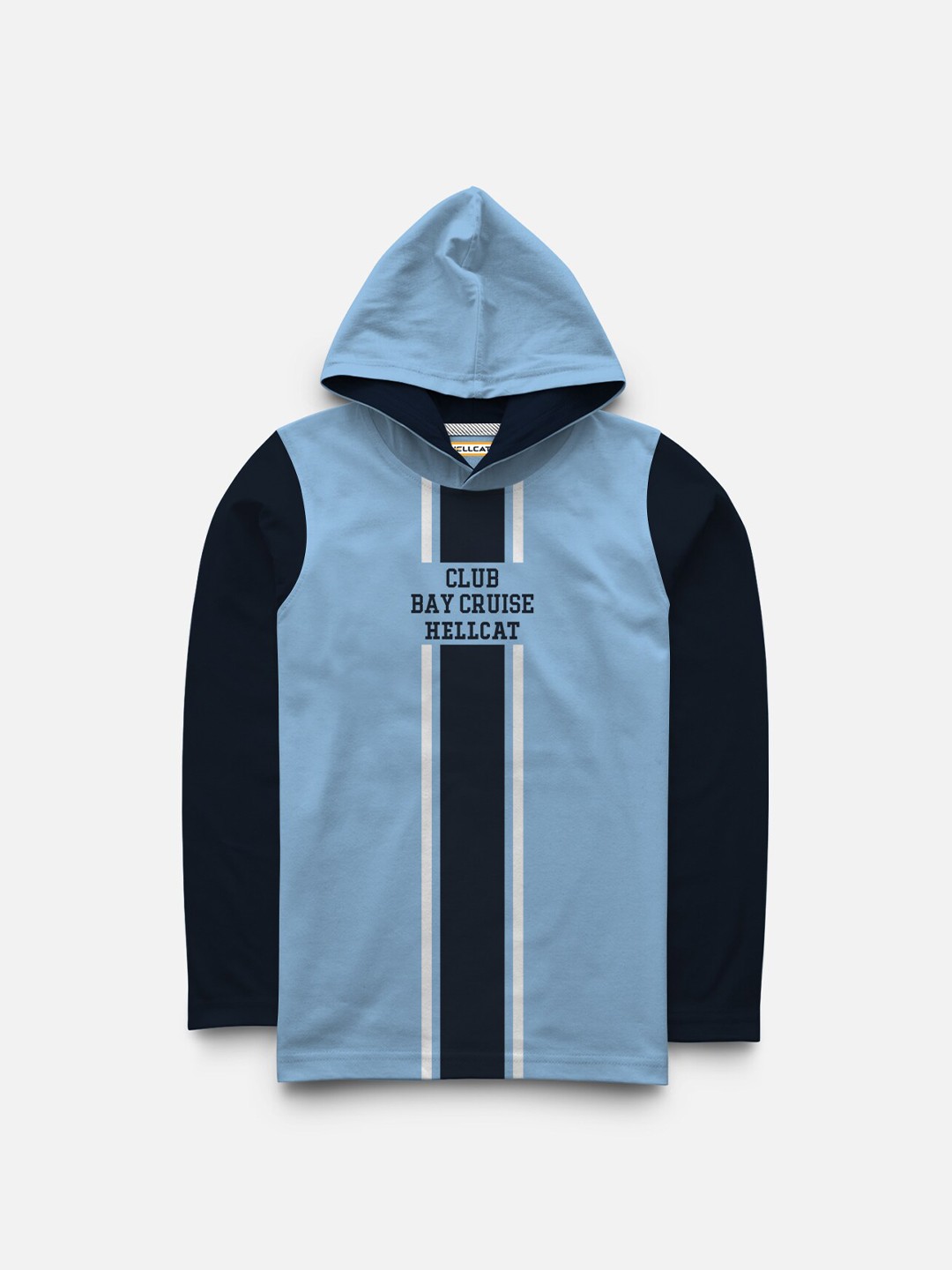 

HELLCAT Boys Turquoise Blue Colourblocked T-shirt