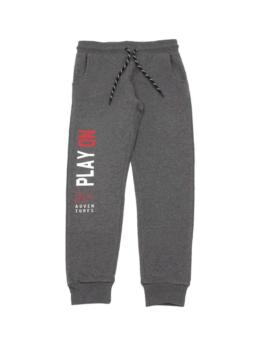 

Lil Lollipop Kids Grey Solid Pure Cotton Joggers