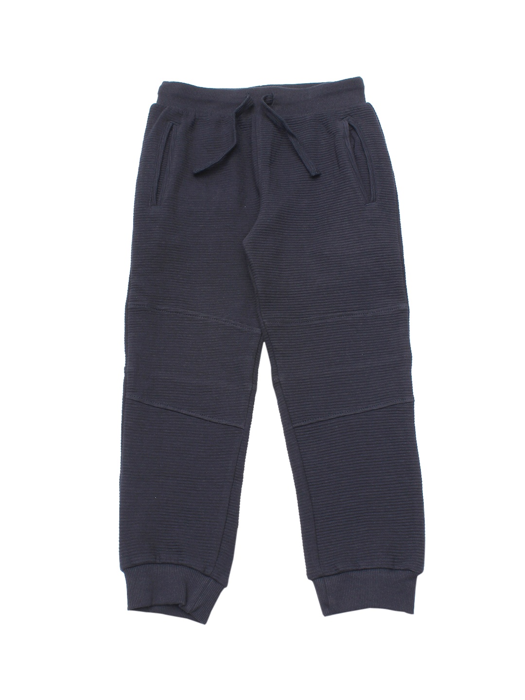 

Lil Lollipop Kids Navy Blue Solid Pure Cotton Joggers
