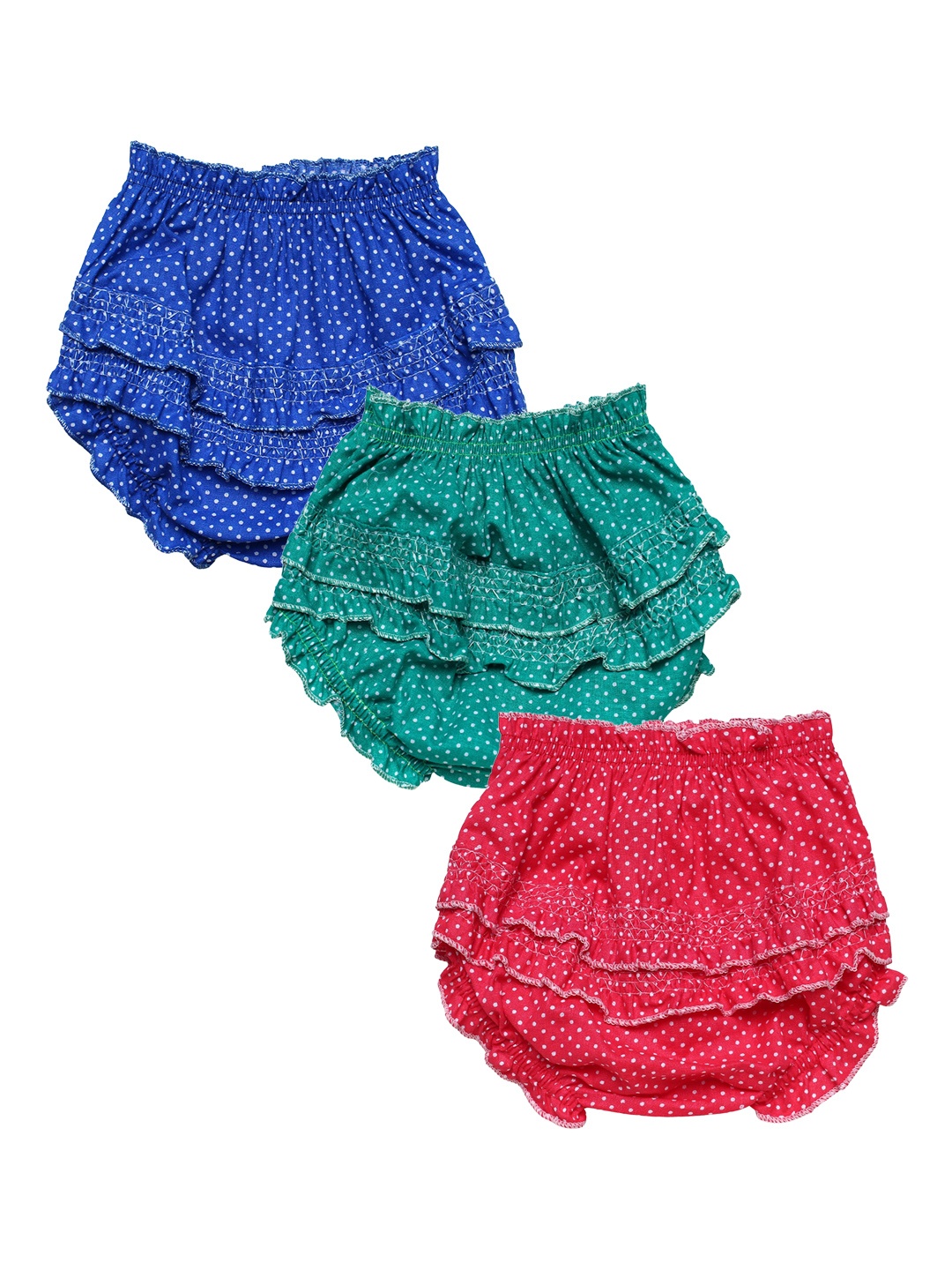 

Superminis Girls Pack Of 3 Assorted Frills Cotton Hipster Briefs