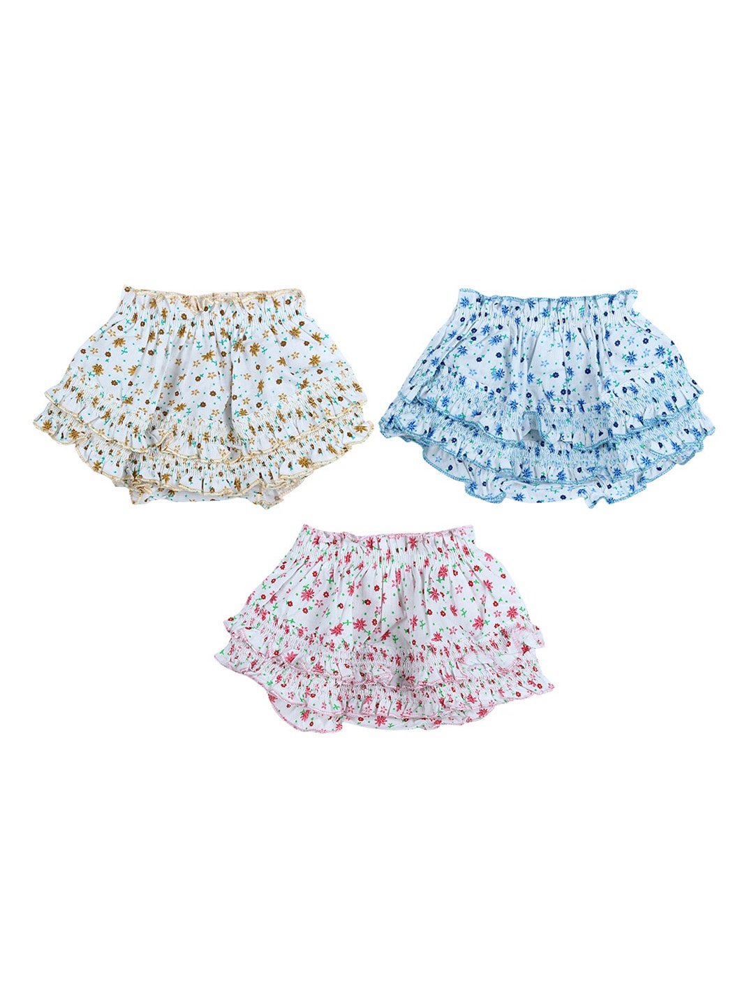 

Superminis Infant Girls Pack Of 3 Assorted Cotton Basic Briefs