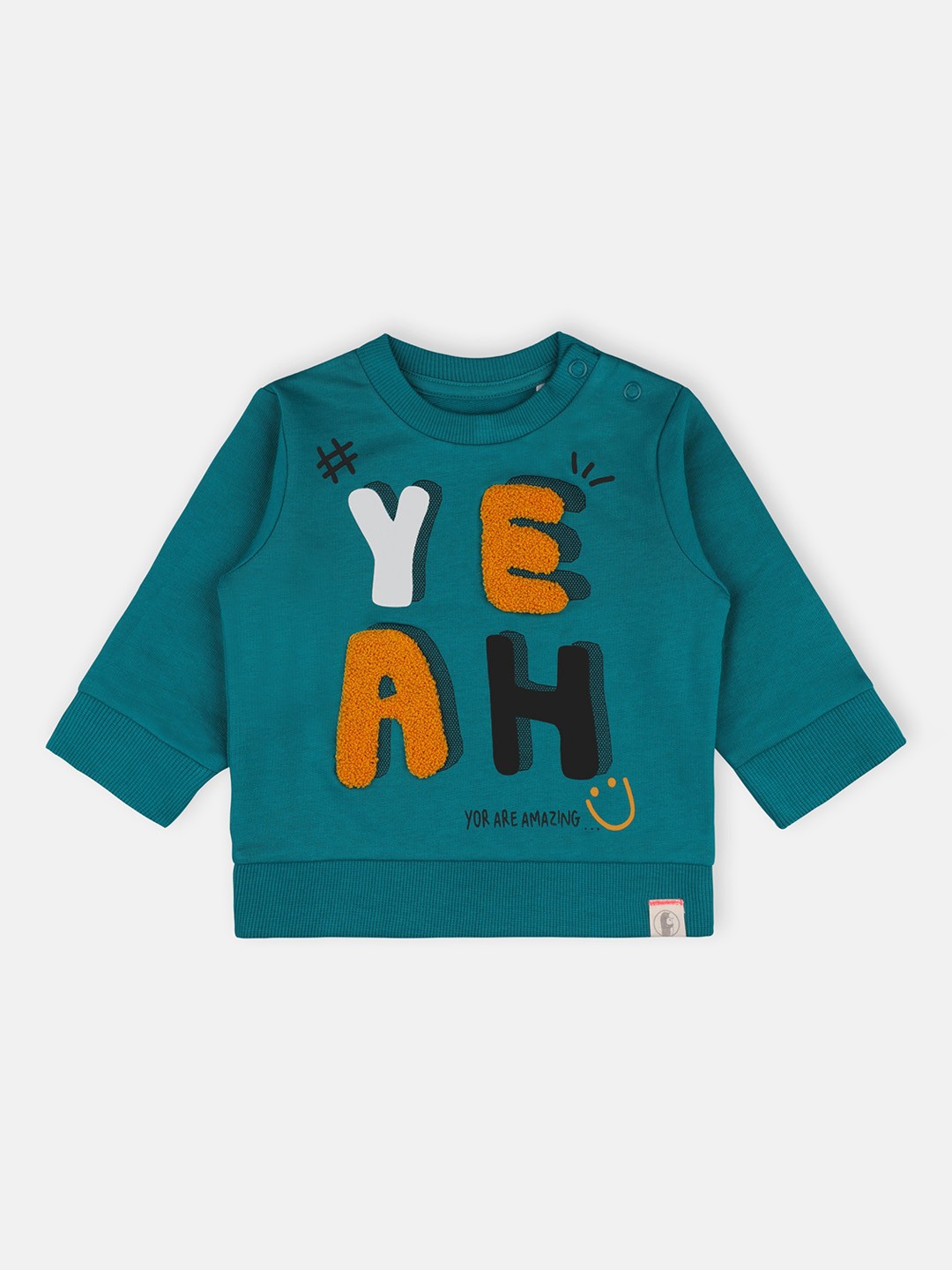 

Babysafe Boys Green & Yellow Printed Cotton Sweatshirt