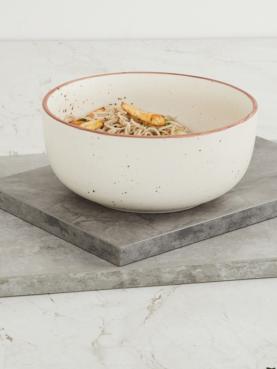 

Home Centre Off White Textured Serveware Bowl