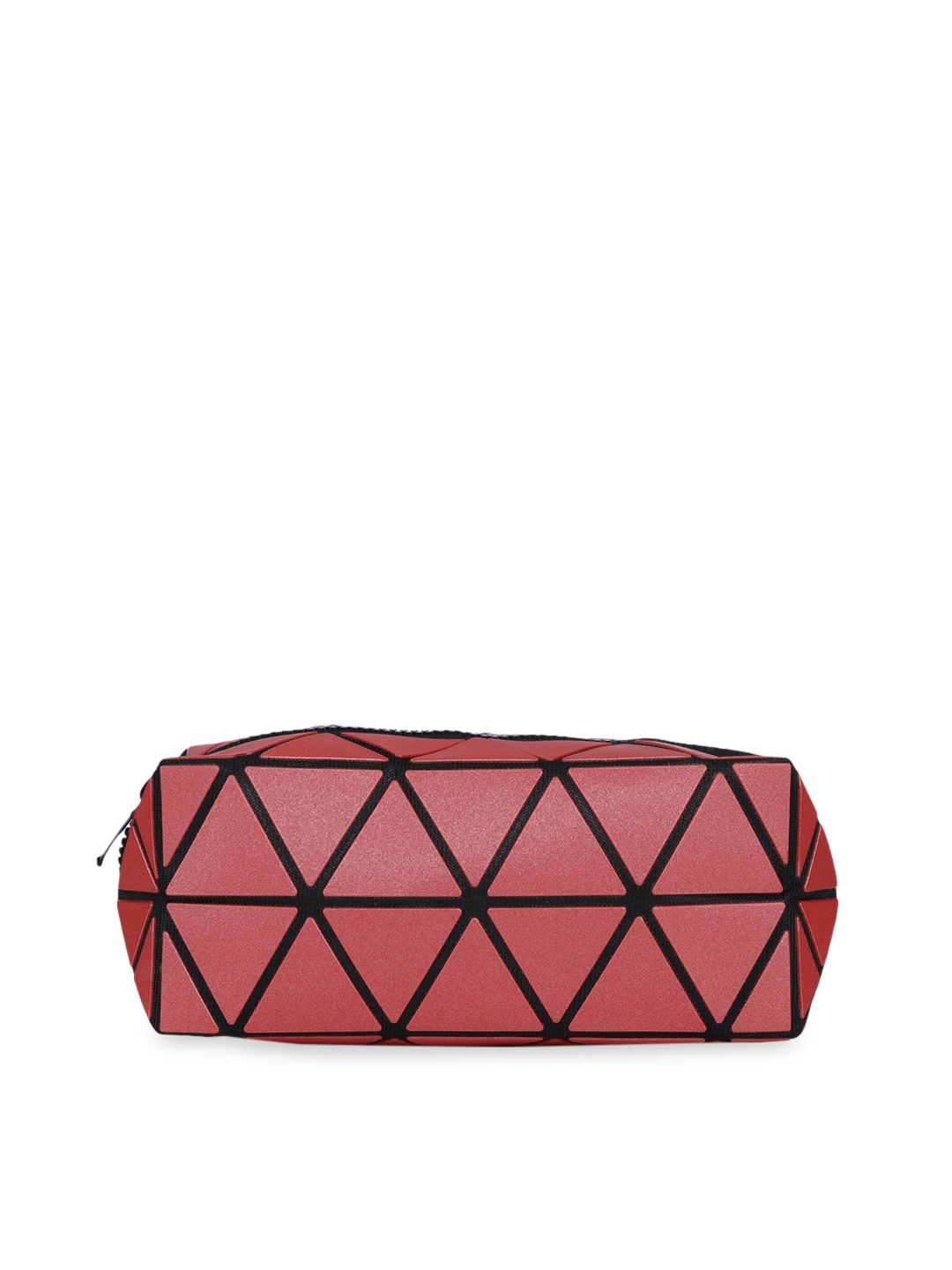 

BAOMI Pink Geometric Textured Swagger Sling Bag with Cut Work
