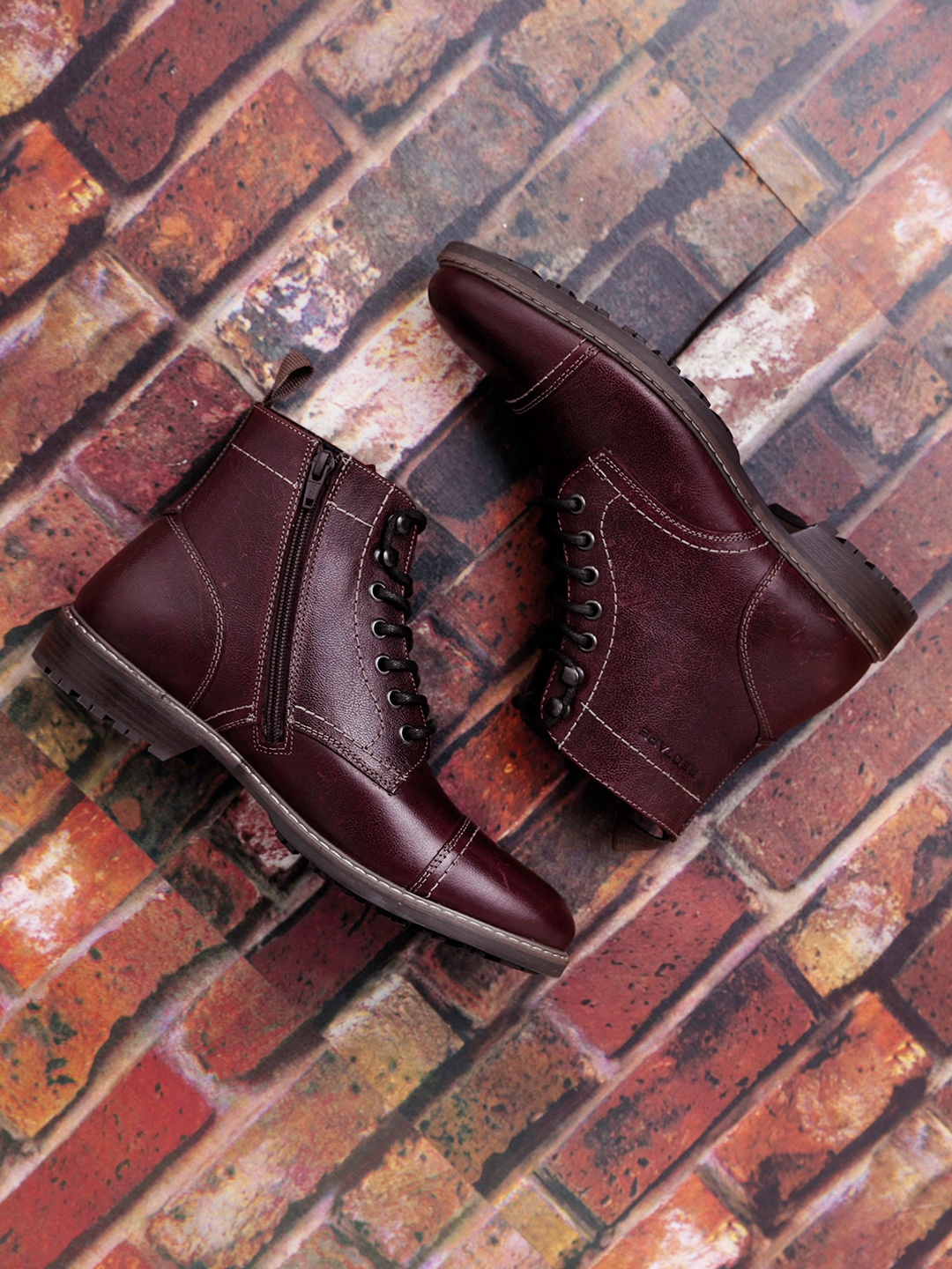 

Red Tape Men Brown Leather Flat Boots
