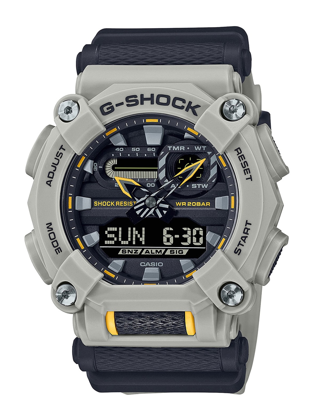 

CASIO Men Grey Dial & Grey Straps Analogue and Digital Watch G1119