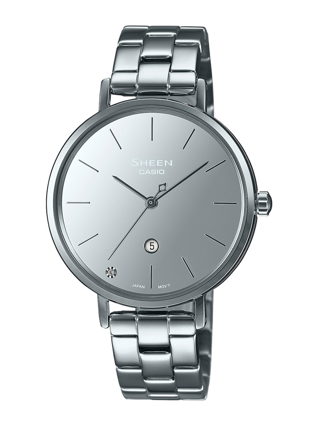 

CASIO Women Silver-Toned Dial & Stainless Steel Bracelet Style Straps Analogue Watch