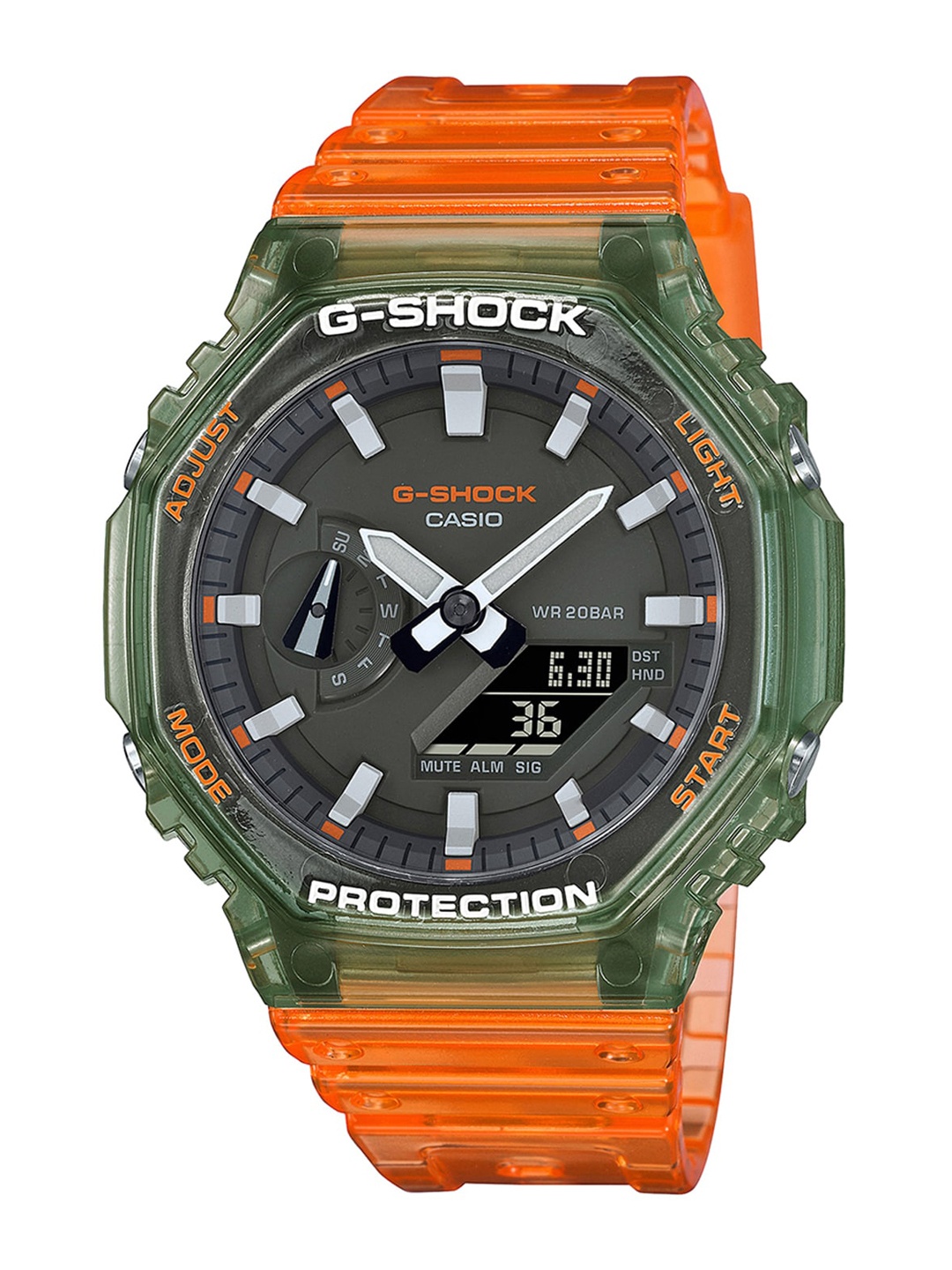 

CASIO Men Analogue and Digital G-Shock Watch G1117- GA-2100HC-4ADR, Grey